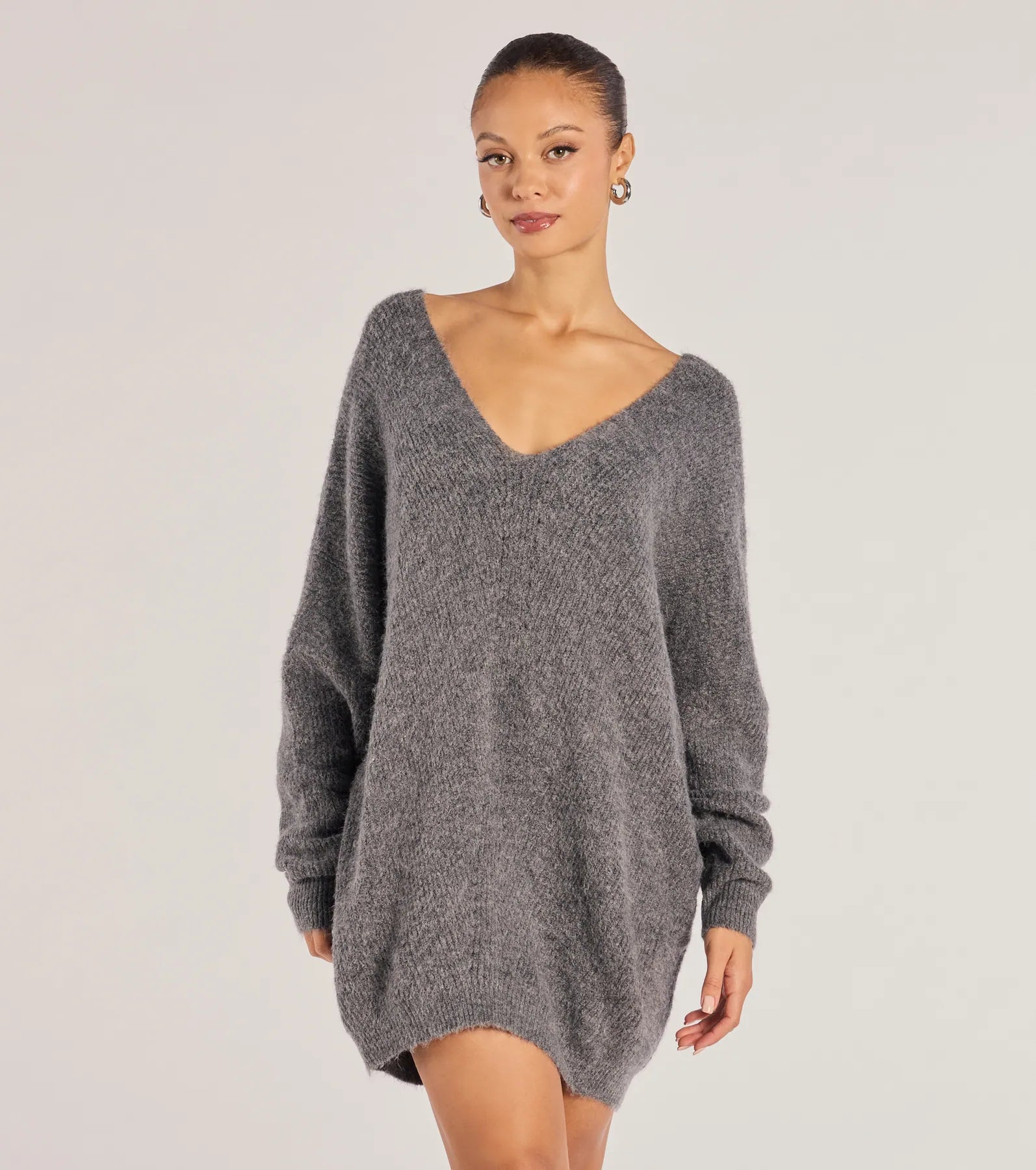 Windsor Effortless And Cozy Knit Long Sleeve Oversized Sweater