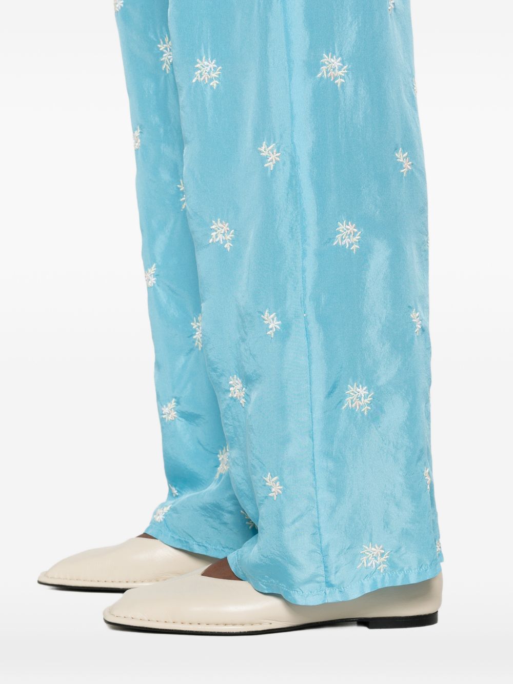 Forte Forte Embroidered silk trousers – 100% Silk - view 2
