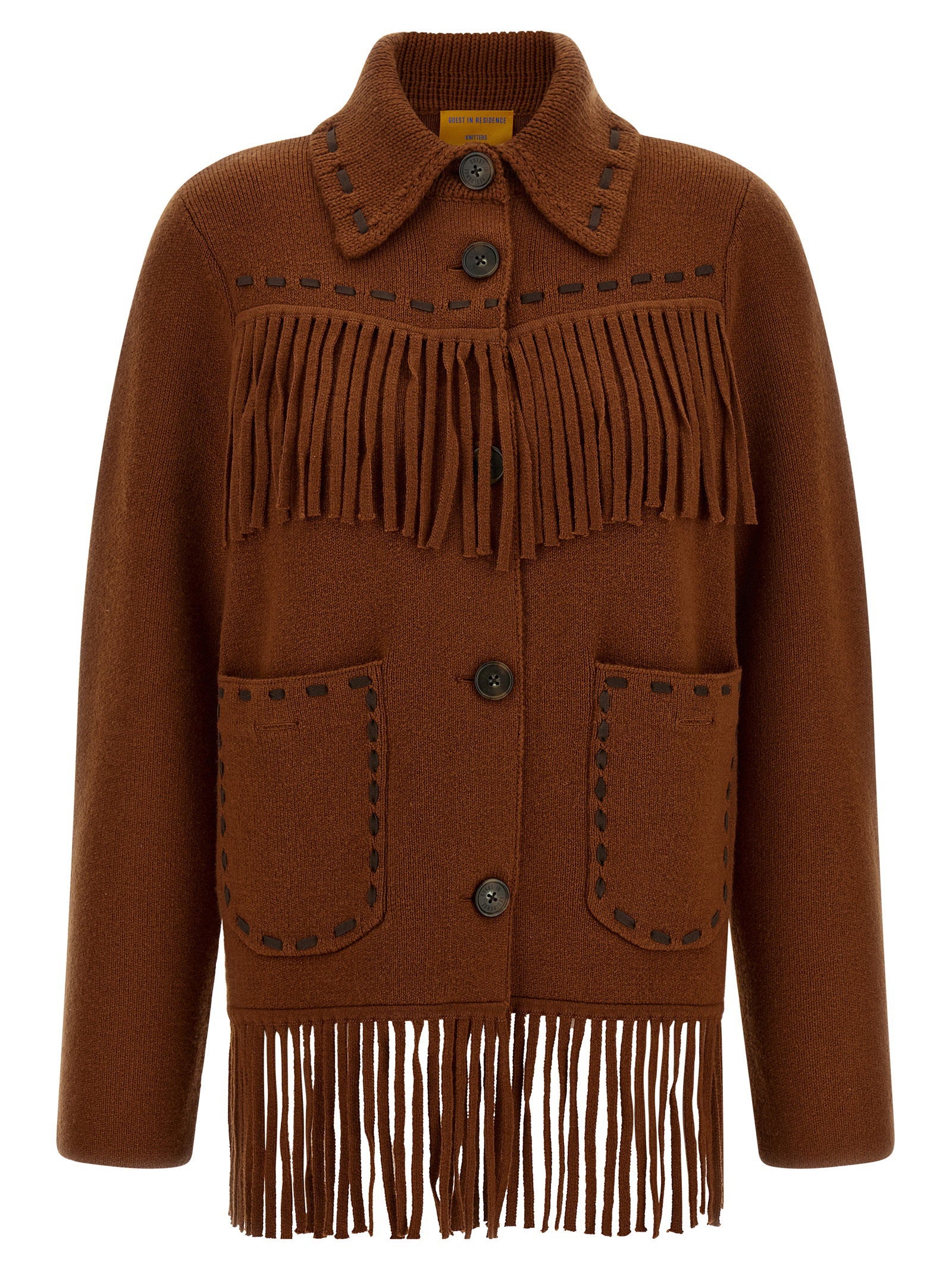 Guest In Residence Western Fringe Jacket – 70% wool 30% cachemire