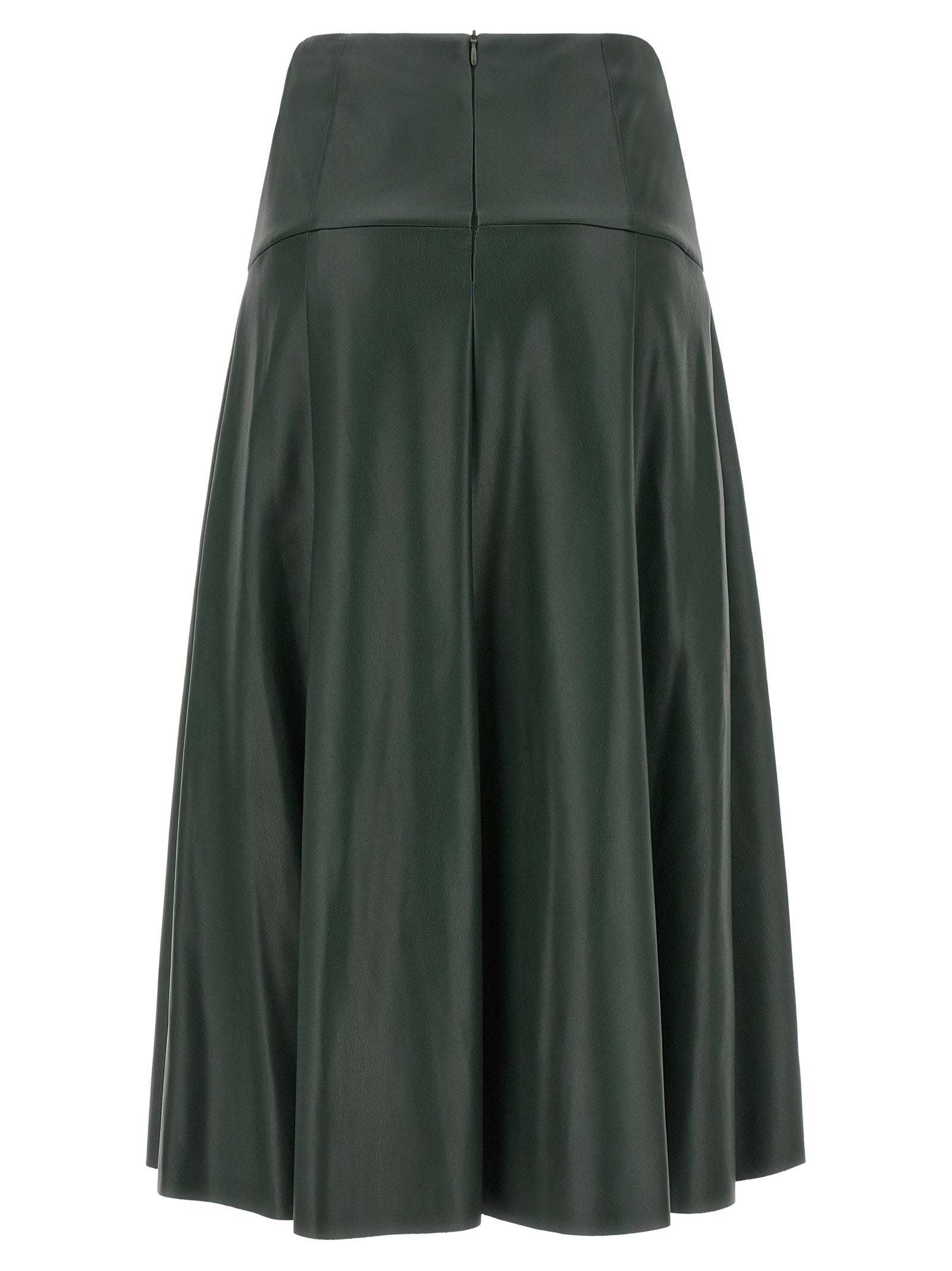 Nude Eco-leather Skirt - view 2