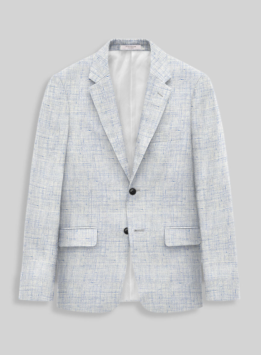 StudioSuits Solbiati Cloudweave Blue Linen Jacket