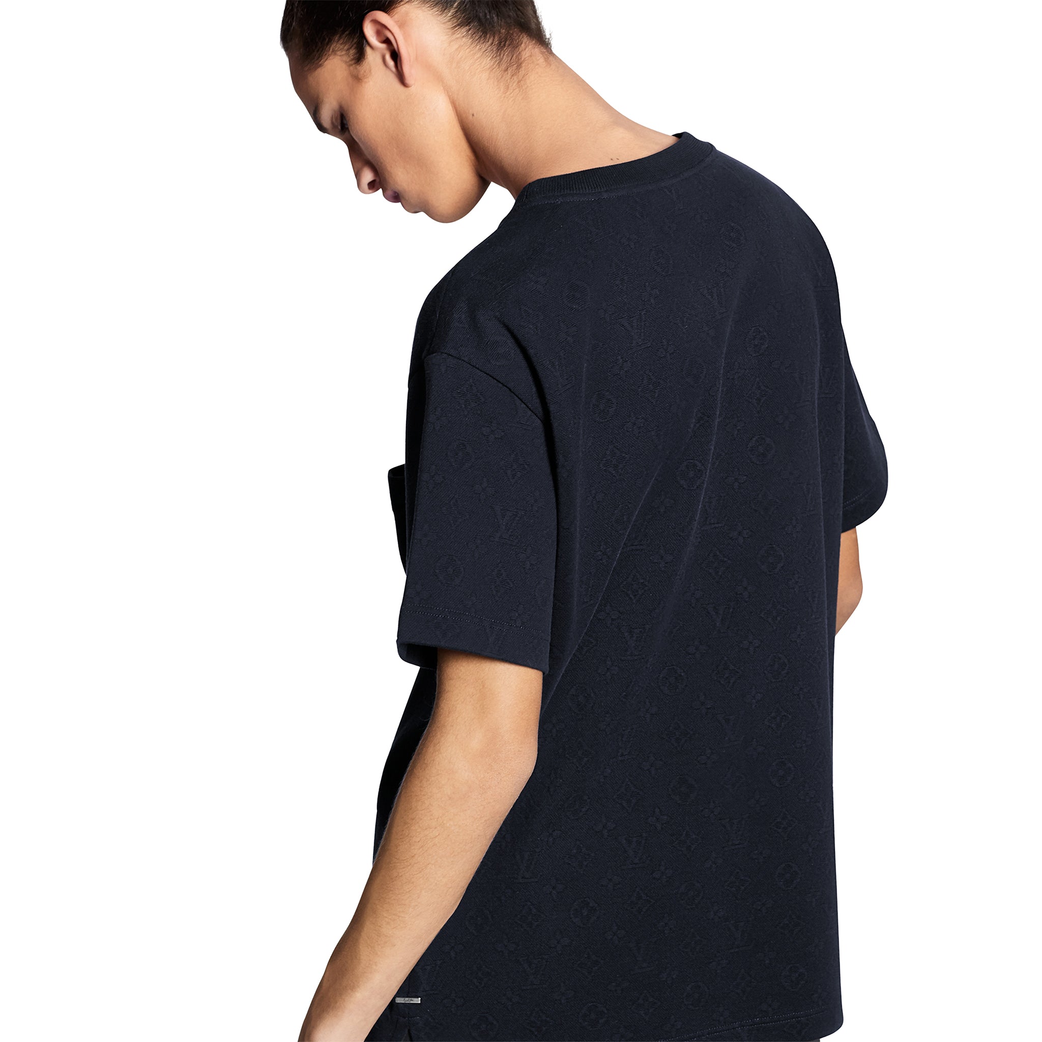 Louis Vuitton Monogram Signature 3D Pocket Cotton T Shirt Dark Blue - view 2