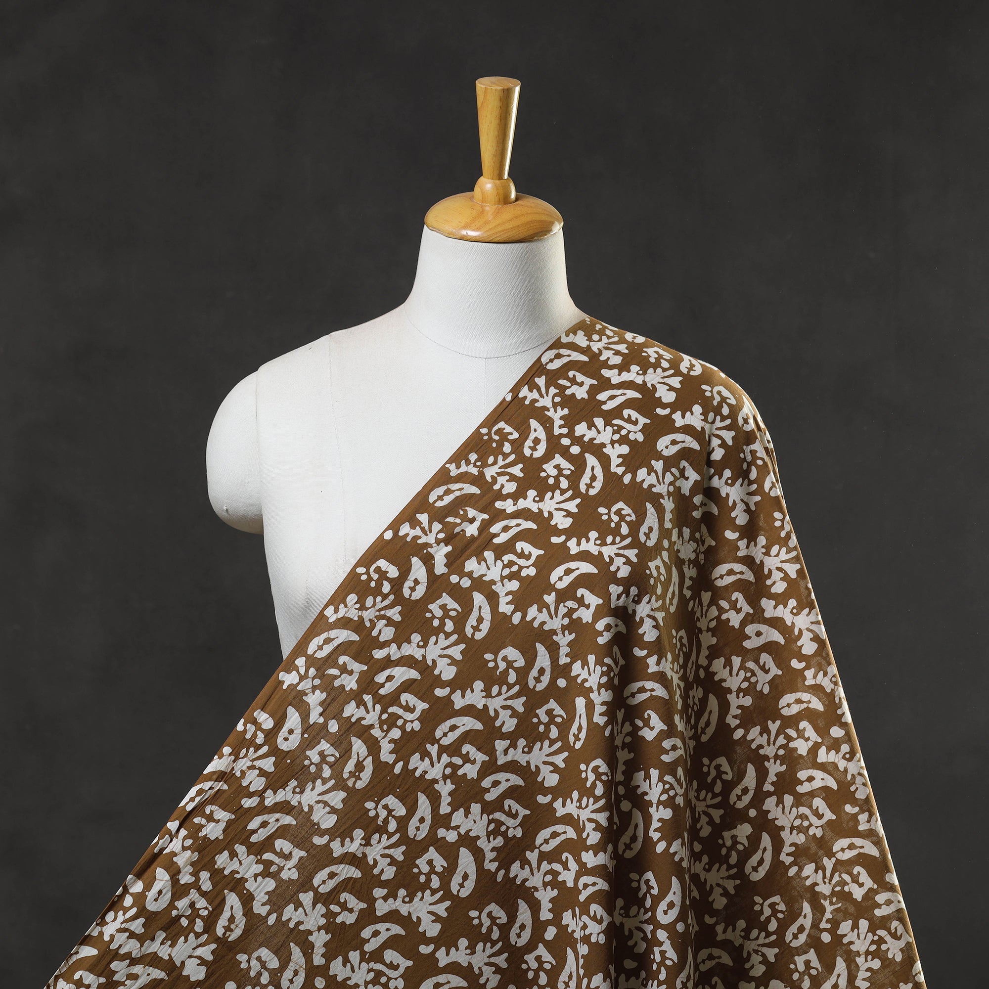 BATIK BY MD. SHARIFF Brown - Hand Printed Cotton Batik Fabric 09