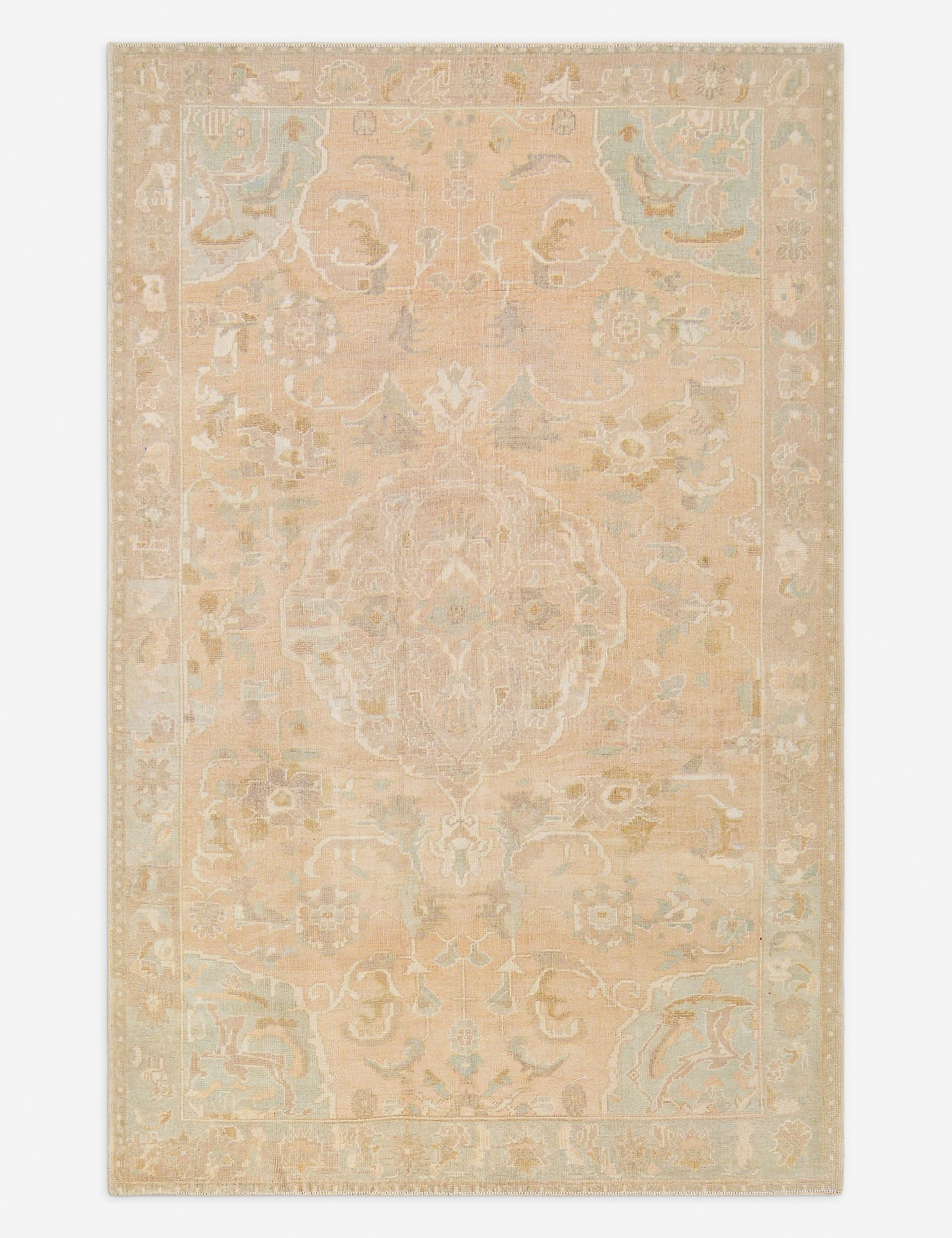 Lulu and Georgia Vintage Turkish Hand-Knotted Wool Rug No. 481, 6' x 9' 1"