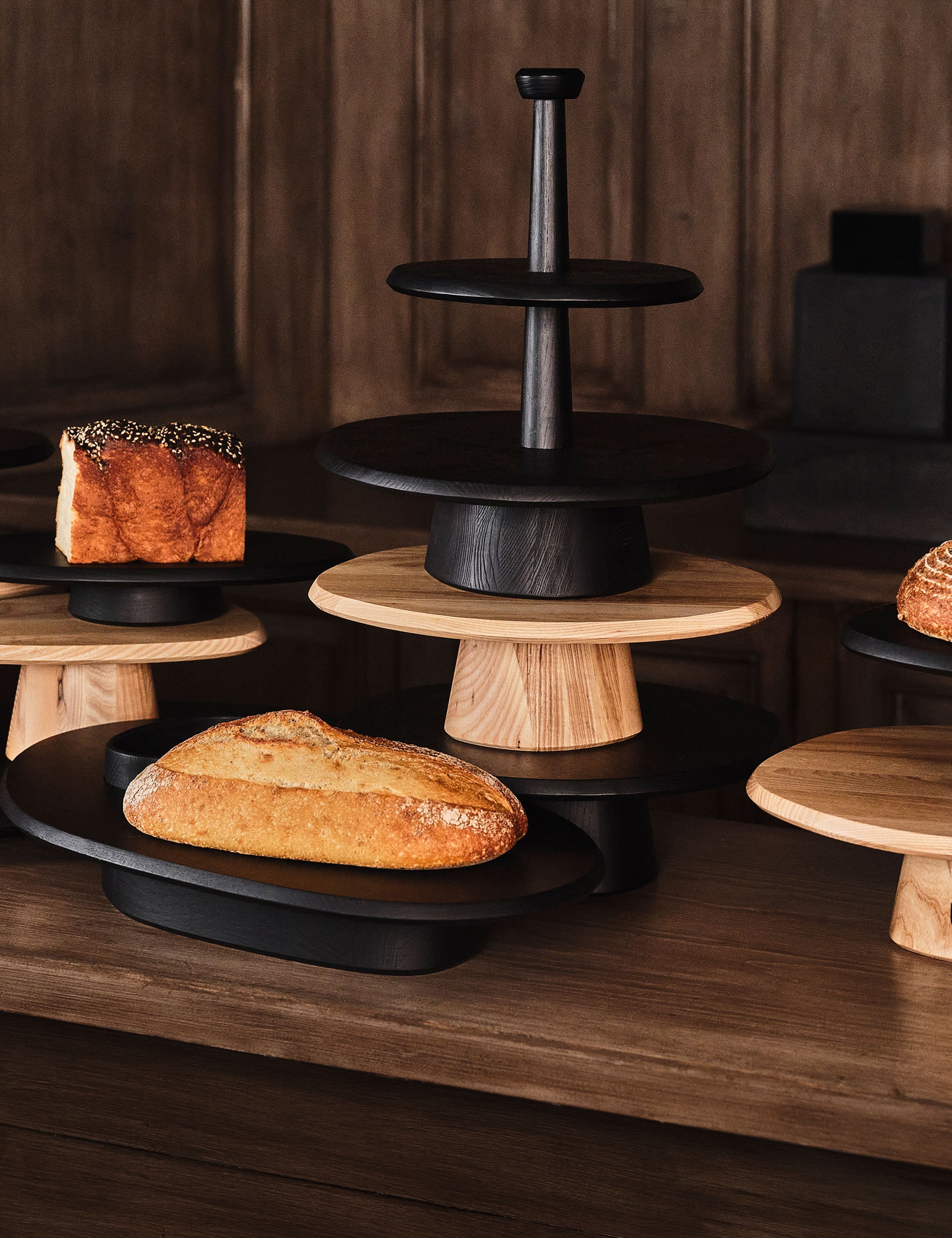 Lulu and Georgia Dune Ash Wood Cake Stand by Kelly Wearstler x Serax - view 20
