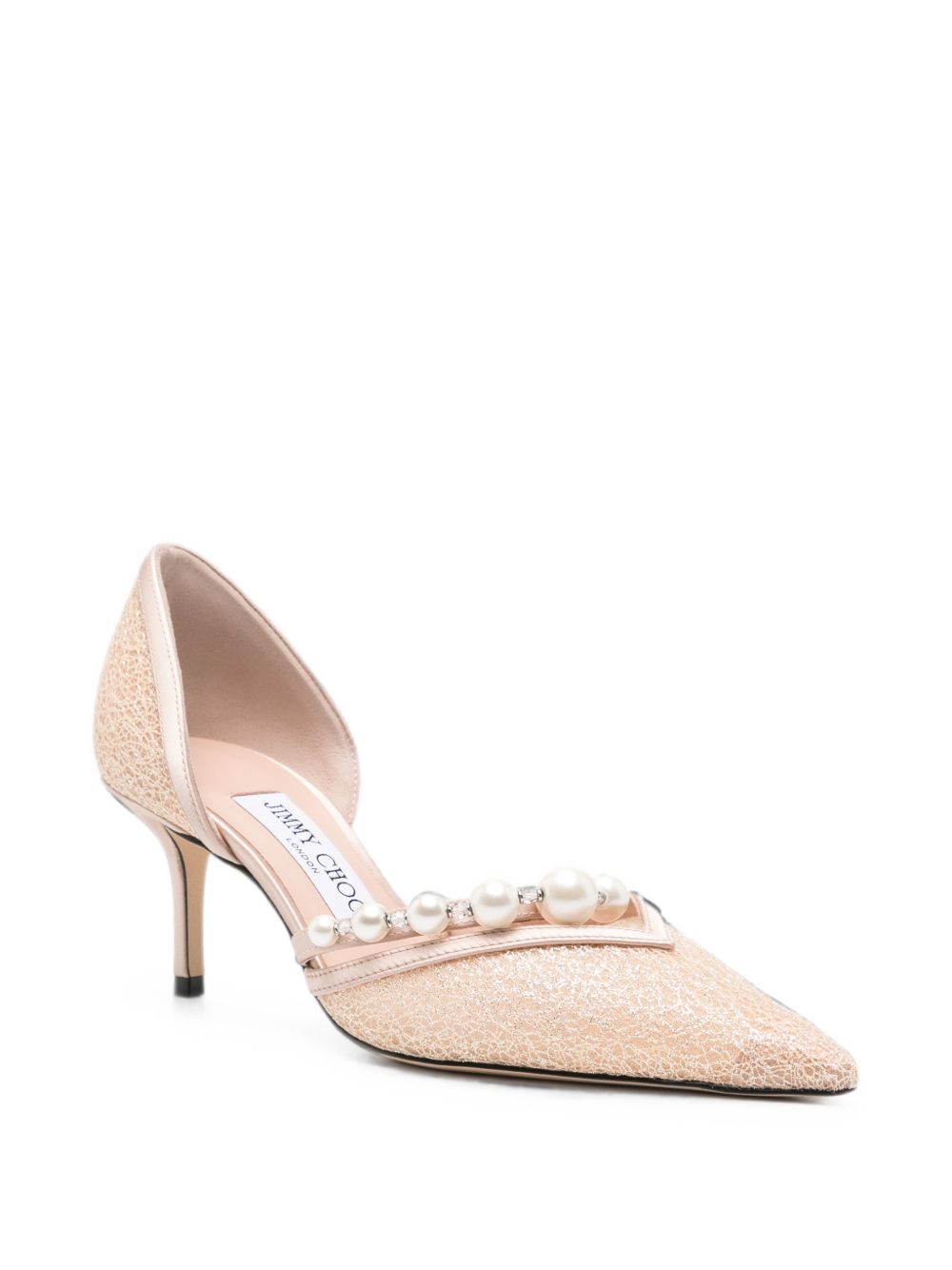 JIMMY CHOO With Heel POWDER – 98% Calf 2% Lamb - view 2