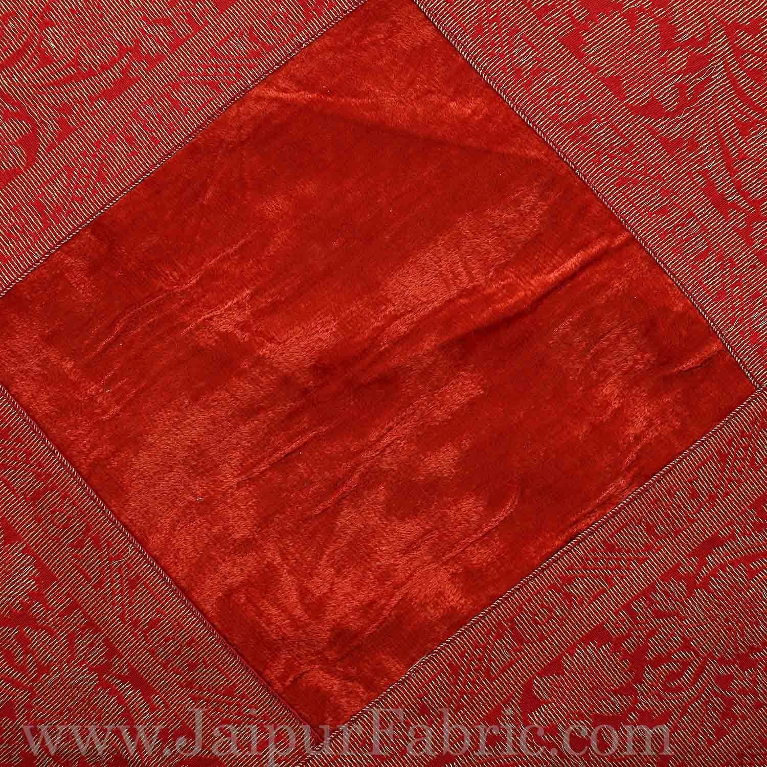JaipurFabric® Dark Maroon Color Velvet Cushion Cover