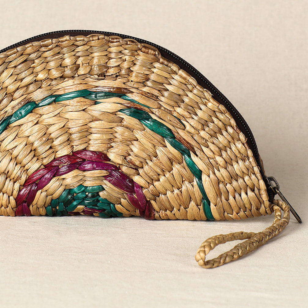 ITOKRI CRAFTS INITIATIVE Beige - Handmade Organic Water Hyacinth Hand Purse from Assam - view 2