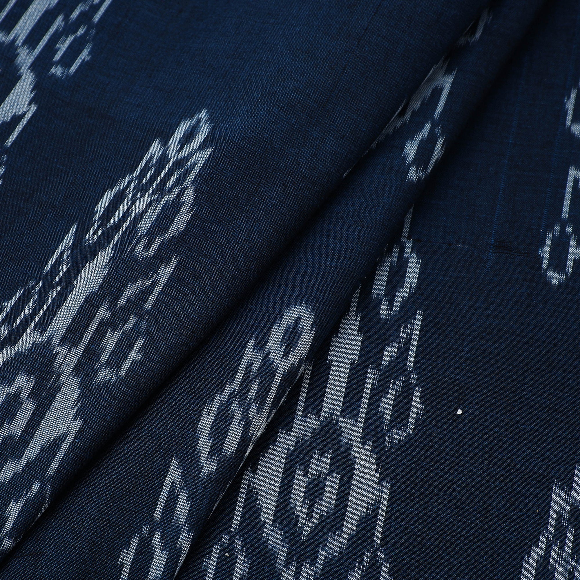 IKAT WEAVES BY EDEM CHANDANA Blue - Central Asian Pochampally Ikat Cotton Fabric 18 - view 2
