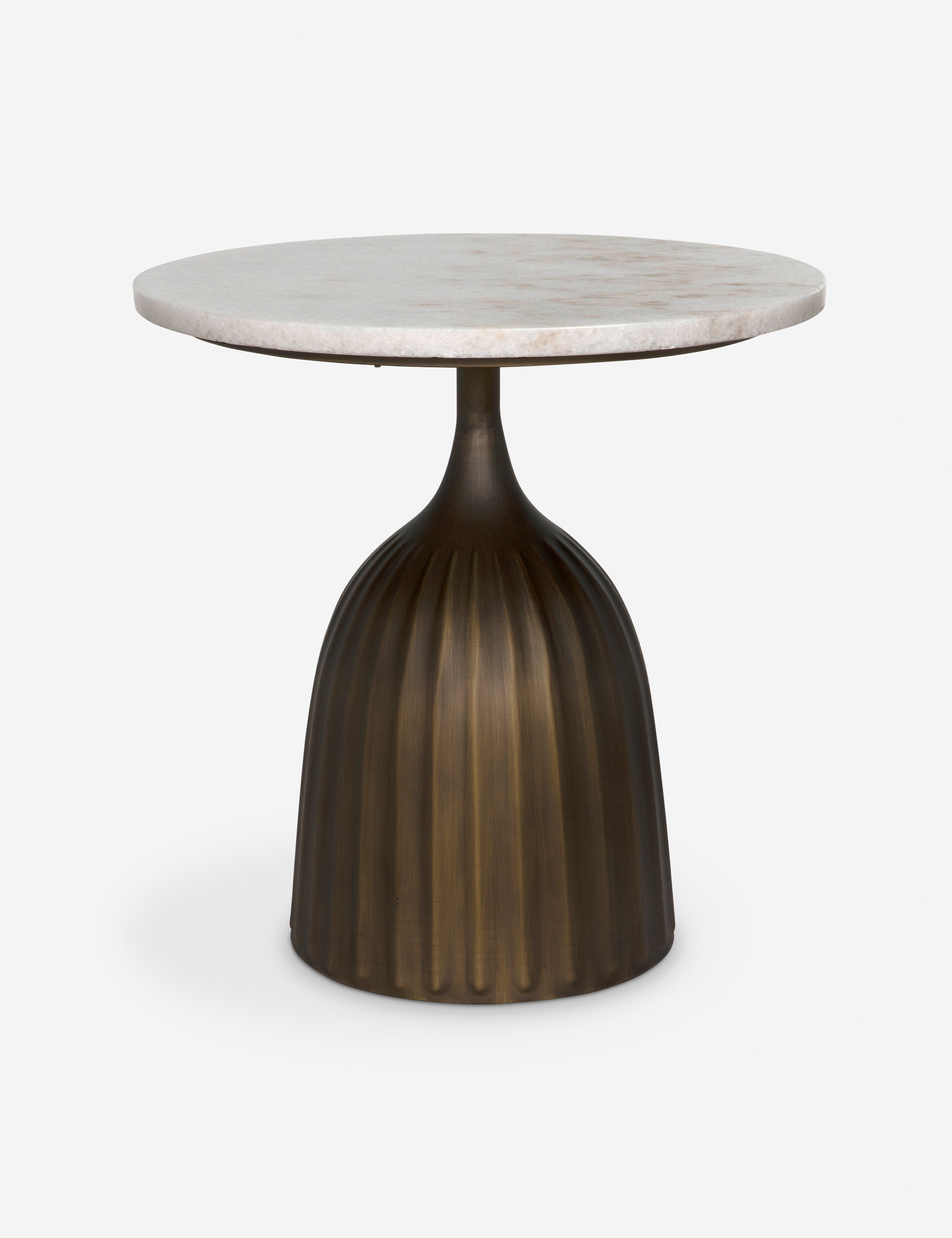 Lulu and Georgia Lupo Round Side Table – Antique Brass