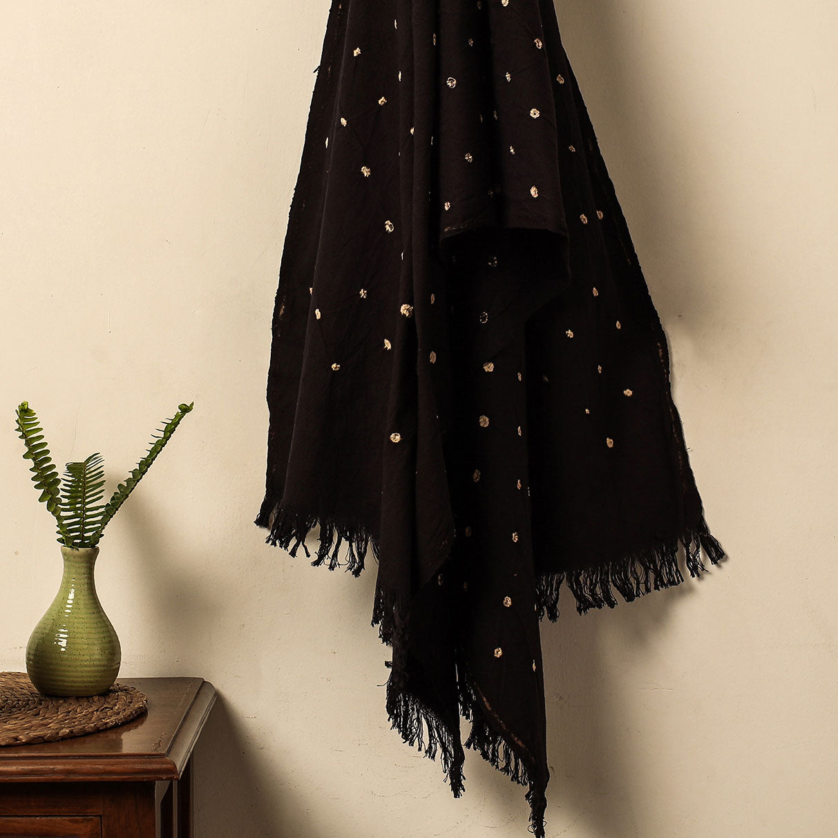 KACHCHH JI CHHAAP Brown - Bandhani Tie-Dye Handloom Cotton Towel - view 2