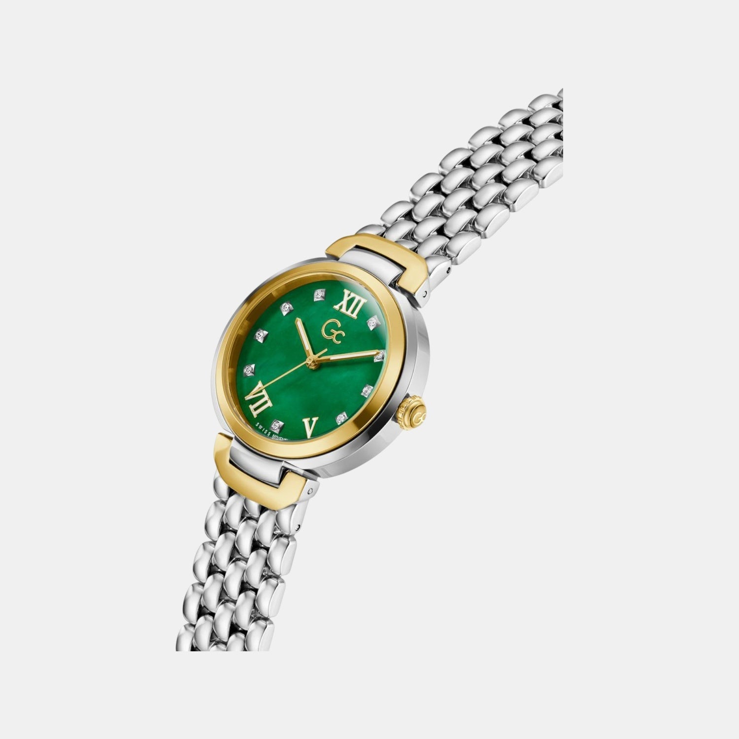 Gc Allure Women Quartz Green Dial Analog Stainless Steel Watch Z64002L1 - view 5