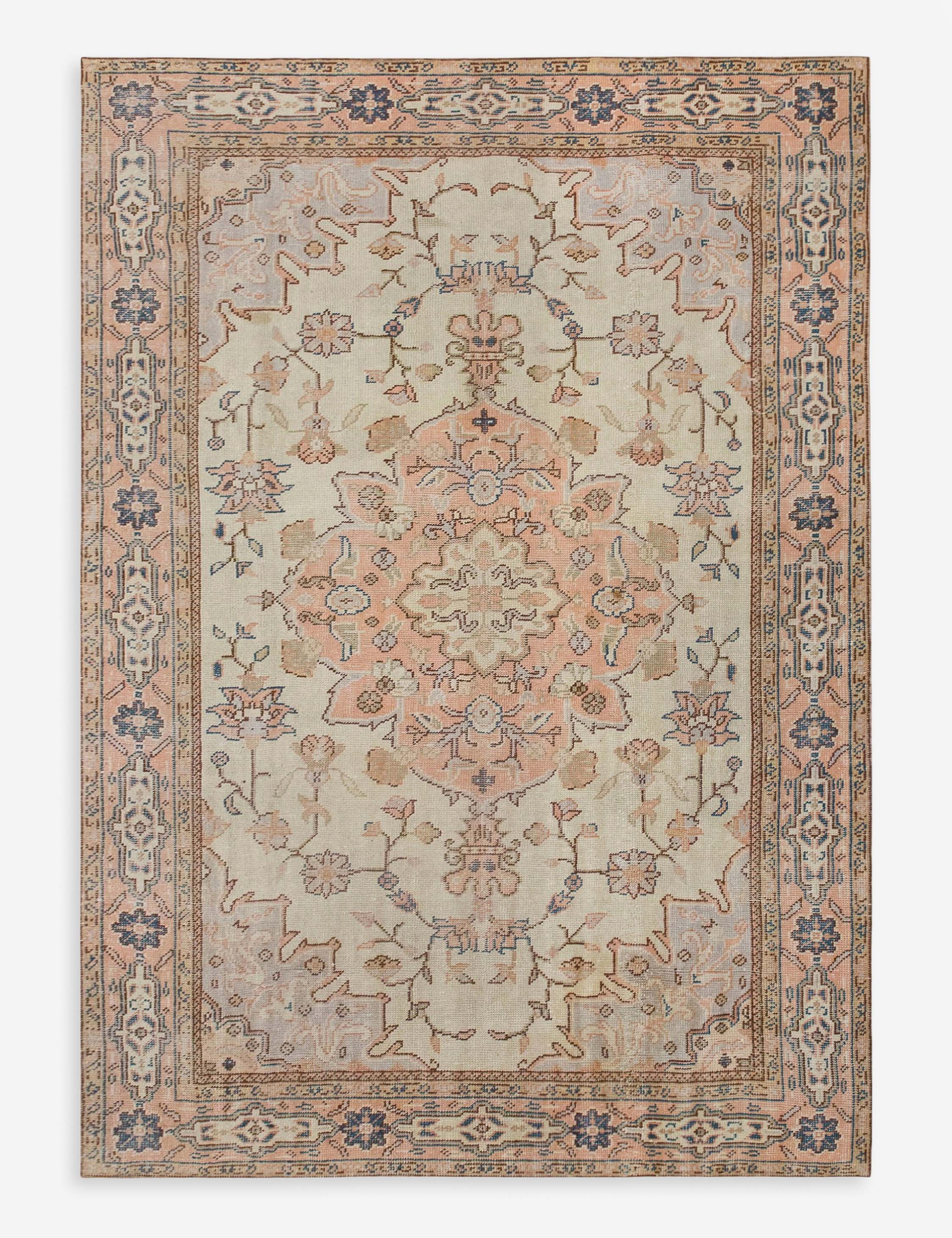 Lulu and Georgia Vintage Turkish Hand-Knotted Wool Rug No. 587, 6'6" x 10'2"