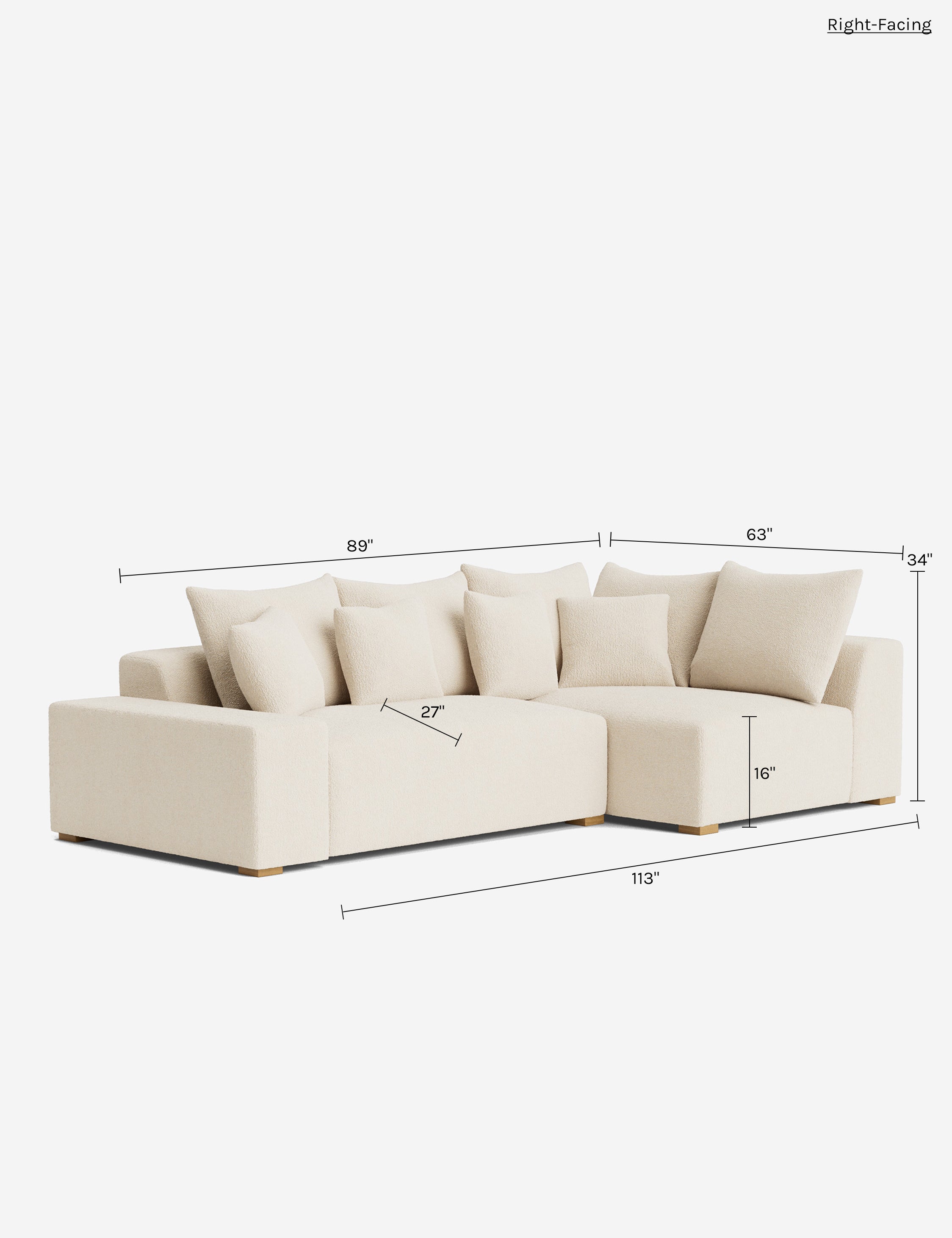 Lulu and Georgia Clayton Sectional Sofa - view 152