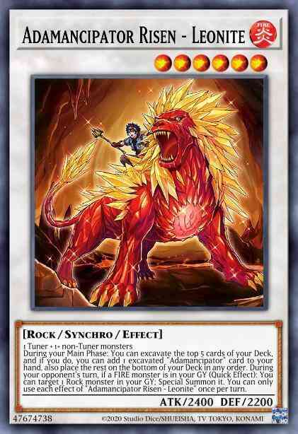 Yu-Gi-Oh! Adamancipator Risen - Leonite - SESL-EN007 - Secret Rare - 1st Edition