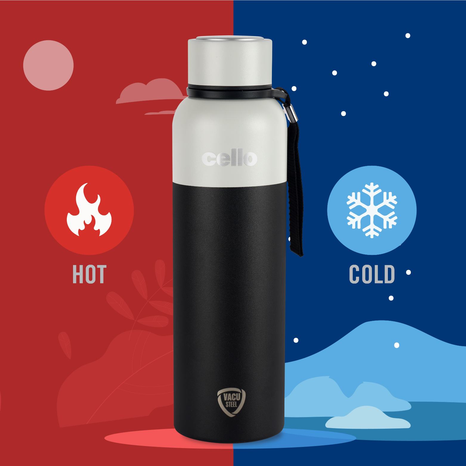 Cello Neo Kent Flask, Vacusteel Water Bottle, 750ml - view 21