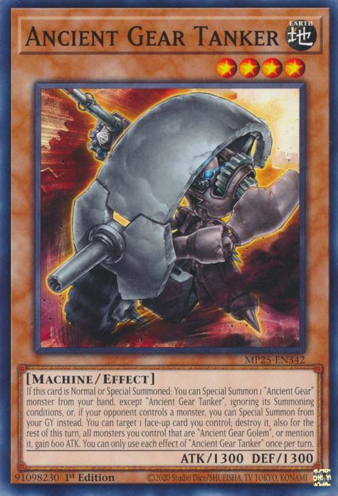 Yu-Gi-Oh! Ancient Gear Tanker - MP25-EN342 - Common - 1st Edition