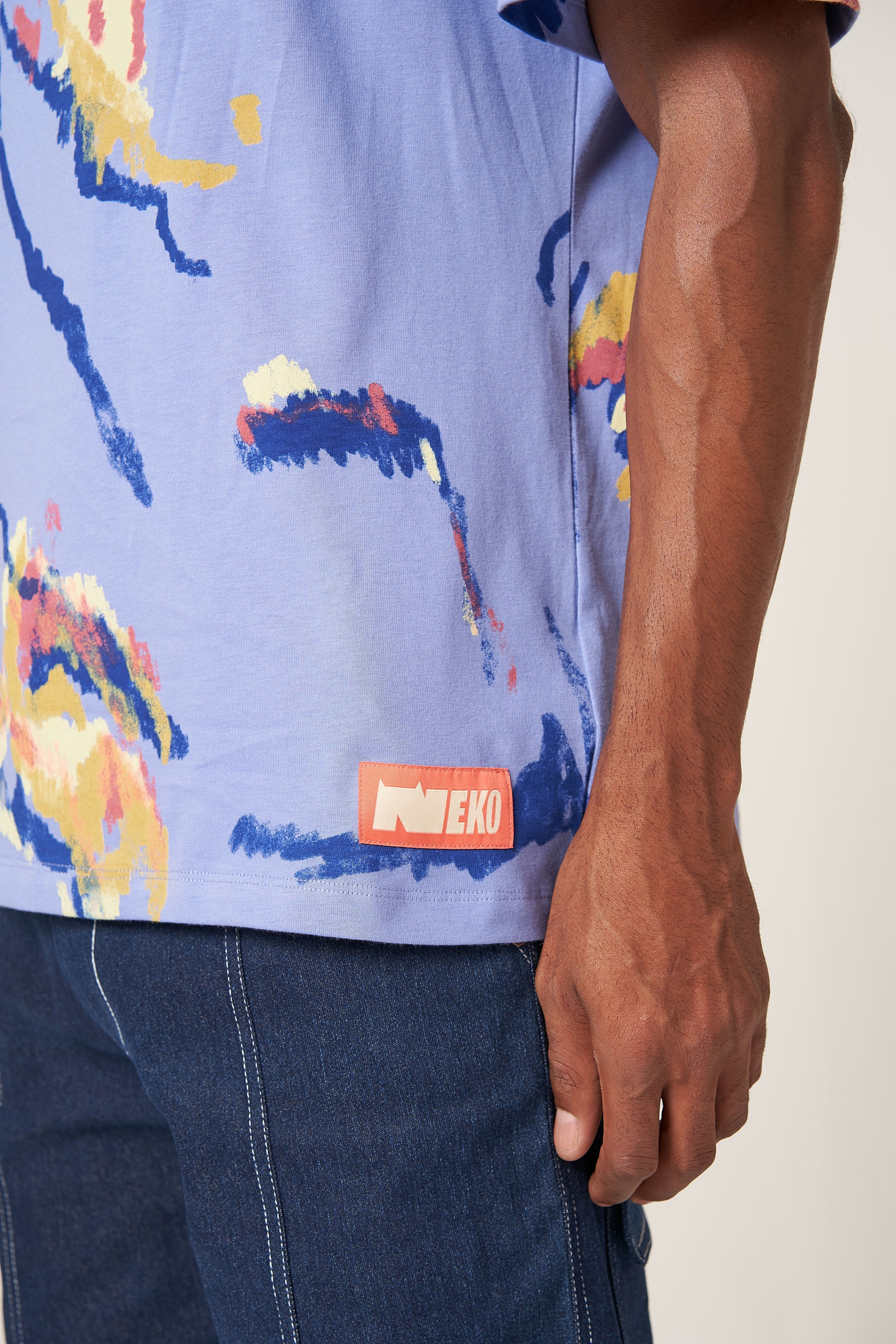 NEKO Multi Scribble T-shirt - Purple - view 5
