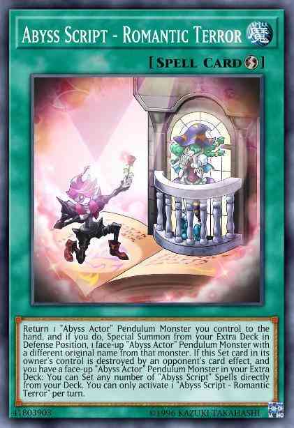 Yu-Gi-Oh! Abyss Script - Romantic Terror - LED3-EN047 - Rare - 1st Edition