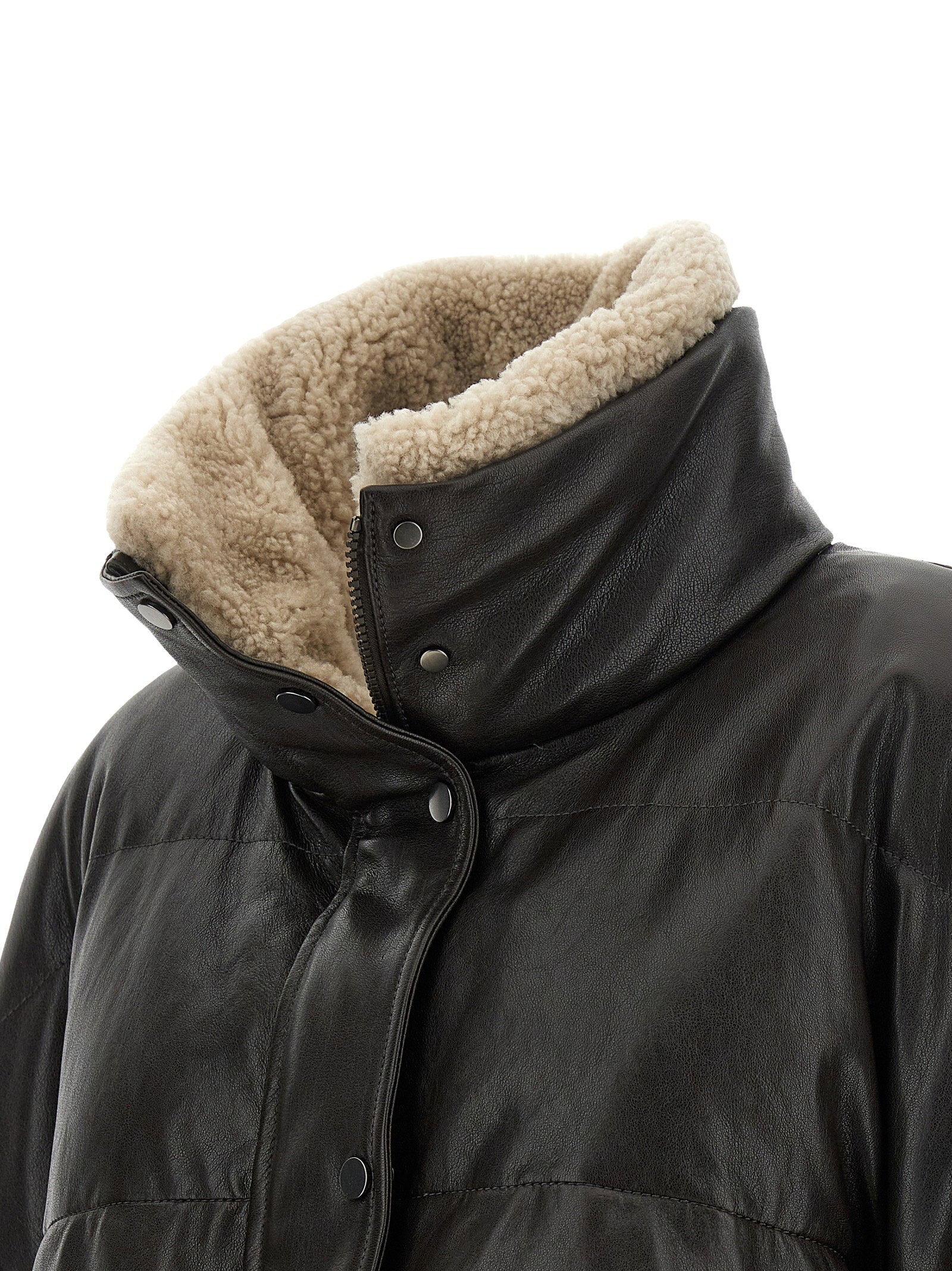 Brunello Cucinelli Padded Leather Jacket - view 4