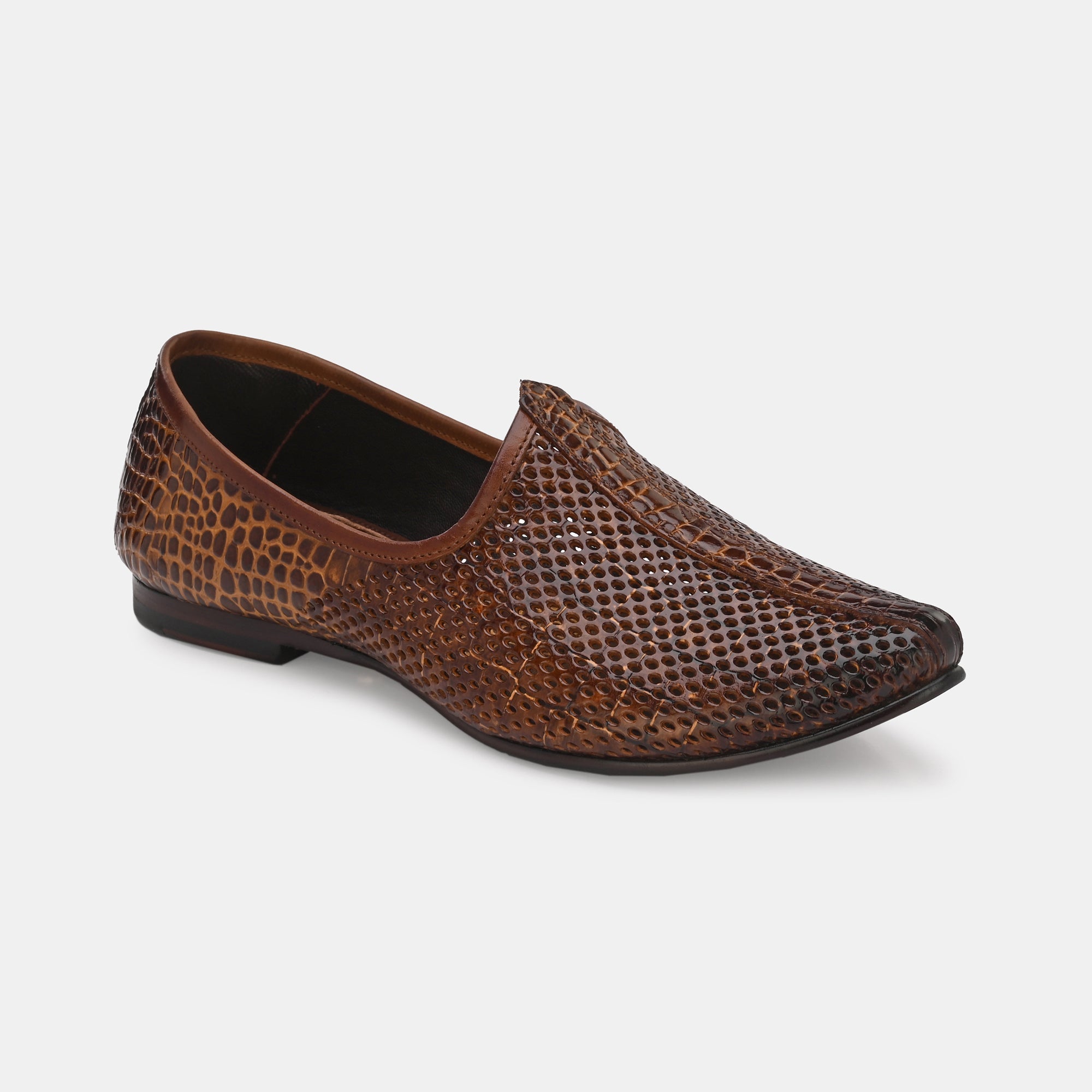Textured Tan Malaga Jooti by Lafattio - view 5