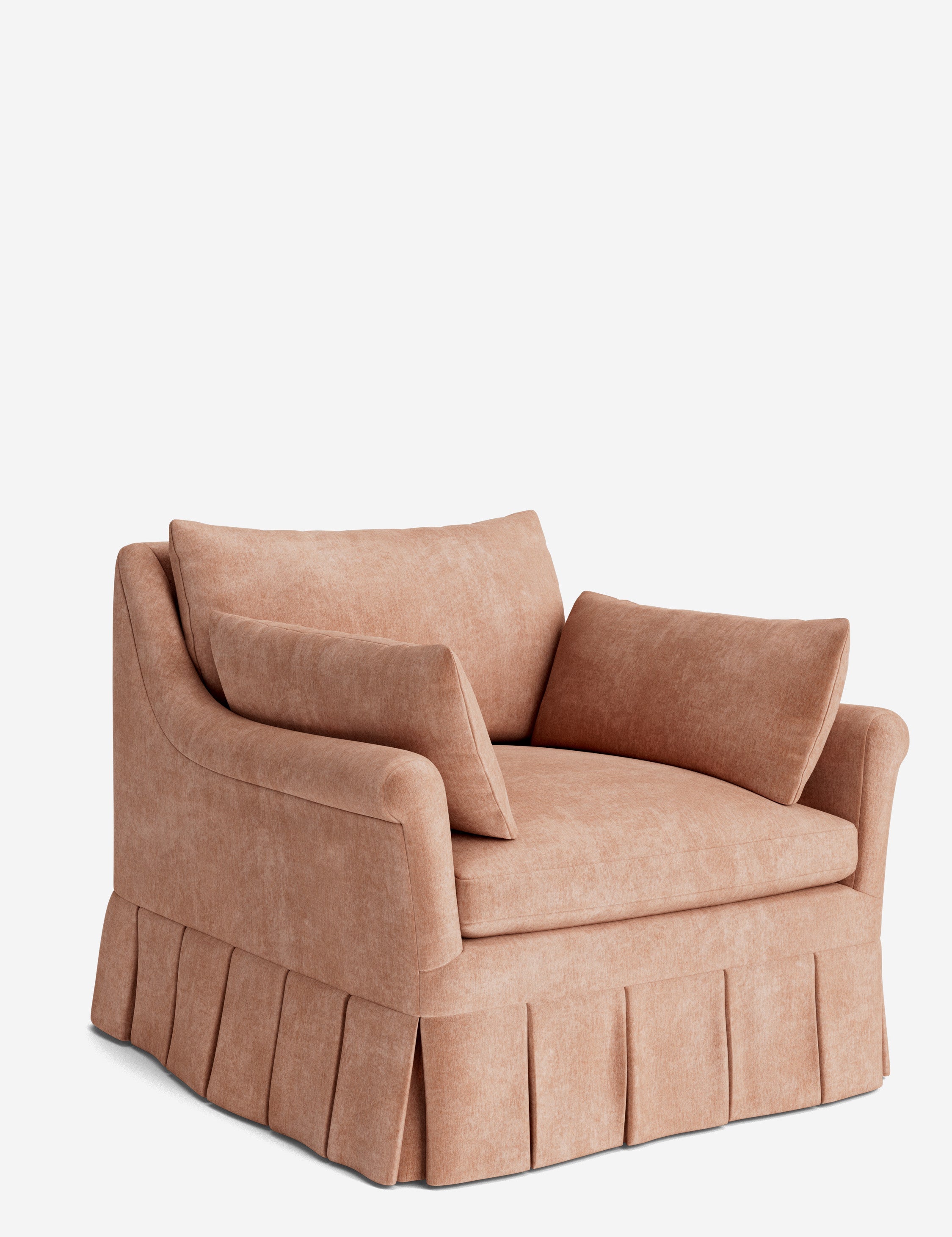 Lulu and Georgia Portola Rolled Arm Luxe Depth Pleated Chair - view 70