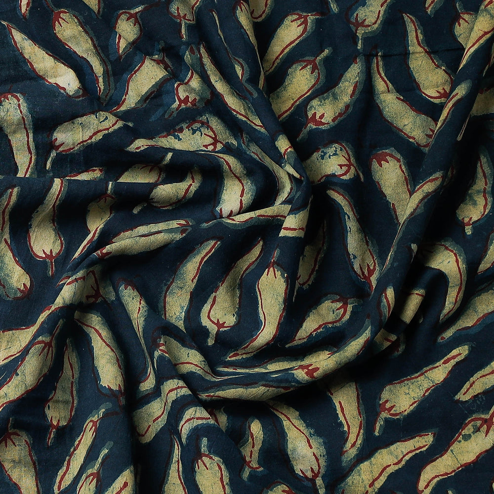 BINDAAS UNLIMITED Blue - Bindaas Block Art Printed Cotton Natural Dyed Precut Fabric (1.3 meter) - view 2