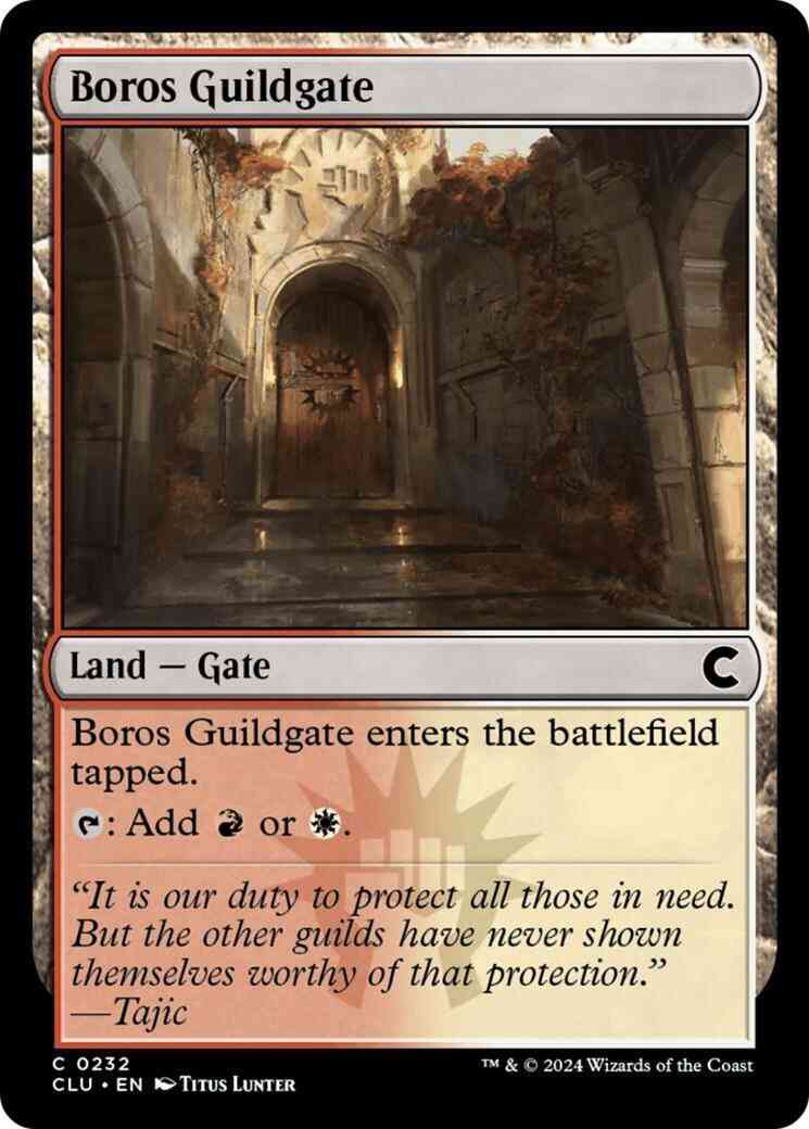 Boros guildgate 232 – Magic Boros Guildgate [232] [Ravnica: Clue Edition] [Non-Foil]