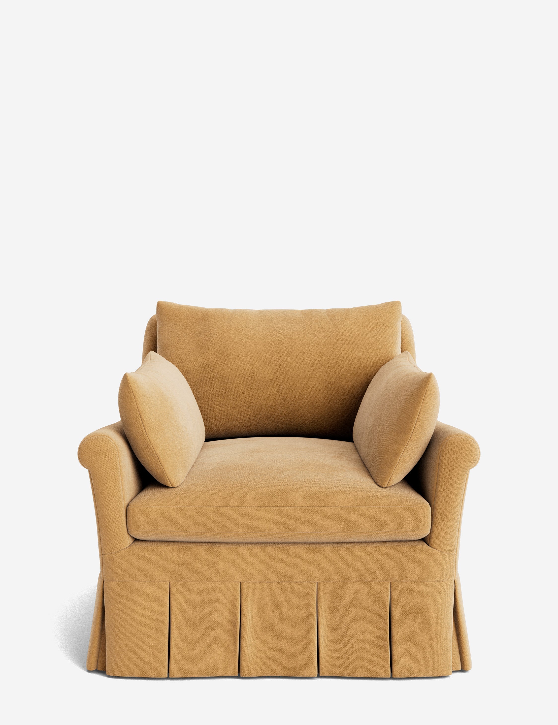 Lulu and Georgia Portola Rolled Arm Luxe Depth Pleated Chair - view 13