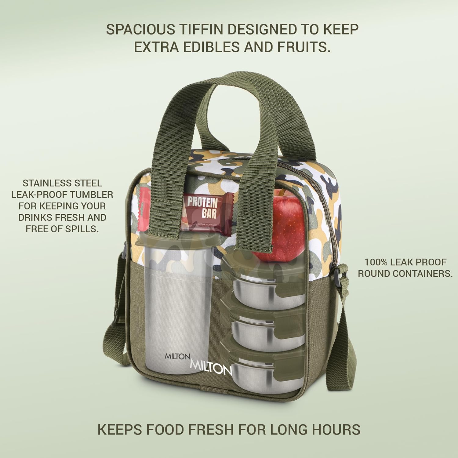 Camo Feast Stainless Steel Tiffin (Milton) - view 2