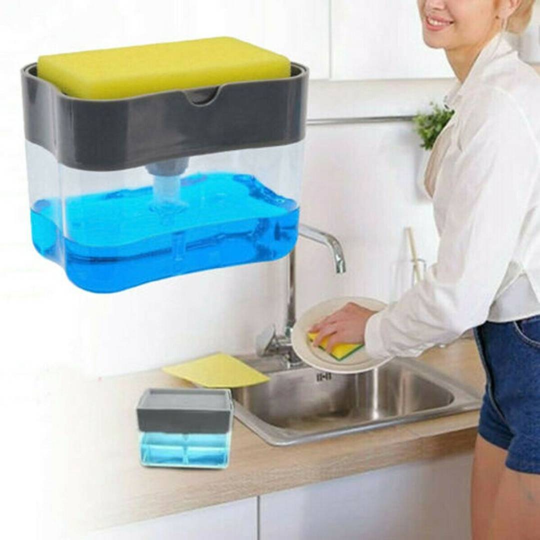 Fab Alchemy UPGRADED Liquid Soap Dispenser & Sponge Holder (WITH FREE SPONGE) - view 3