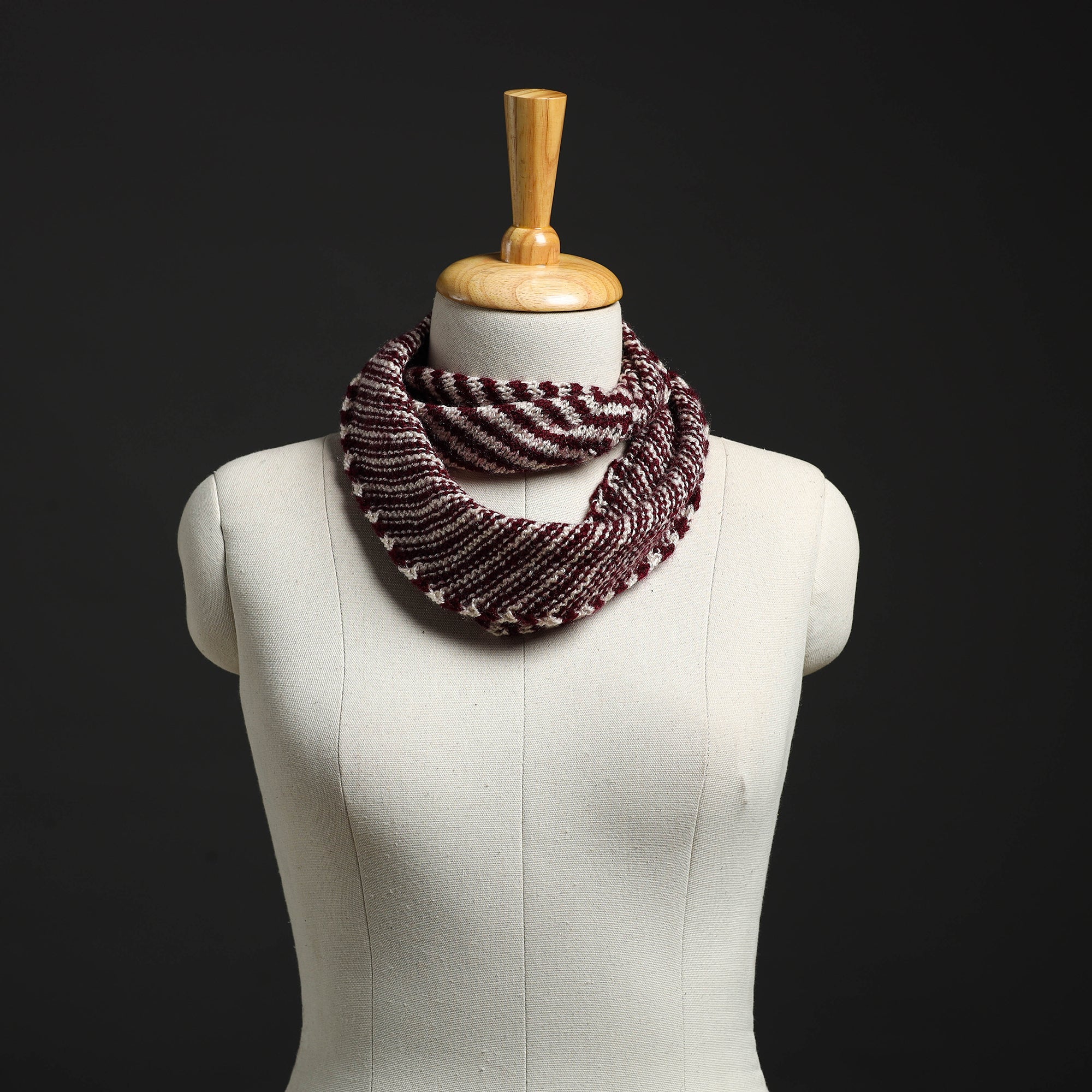 KILMORA Brown - Kumaun Hand Knitted Woolen Neck Warmer 33