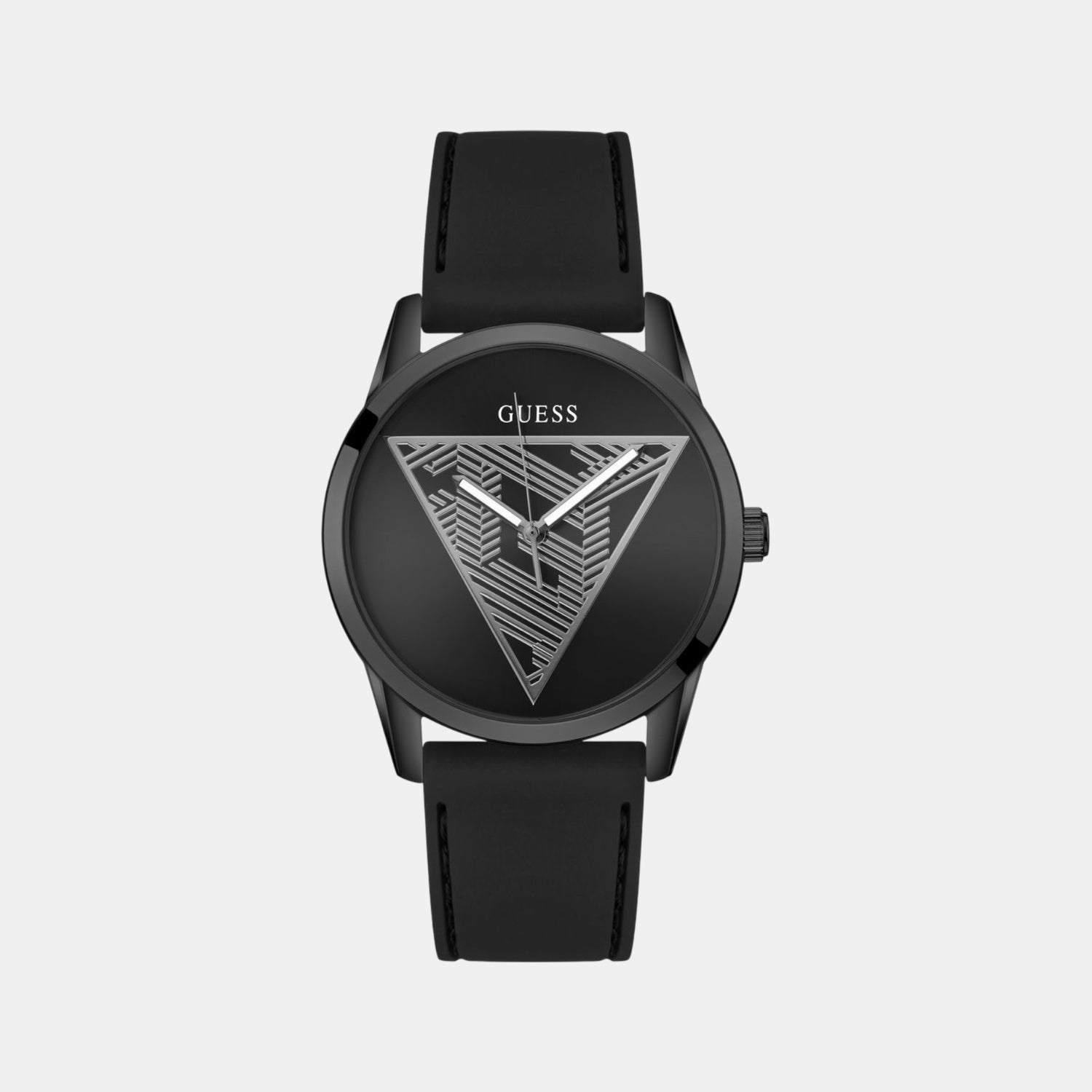 Guess Clark Men Quartz Black Dial Analog Silicone Watch GW0957G3