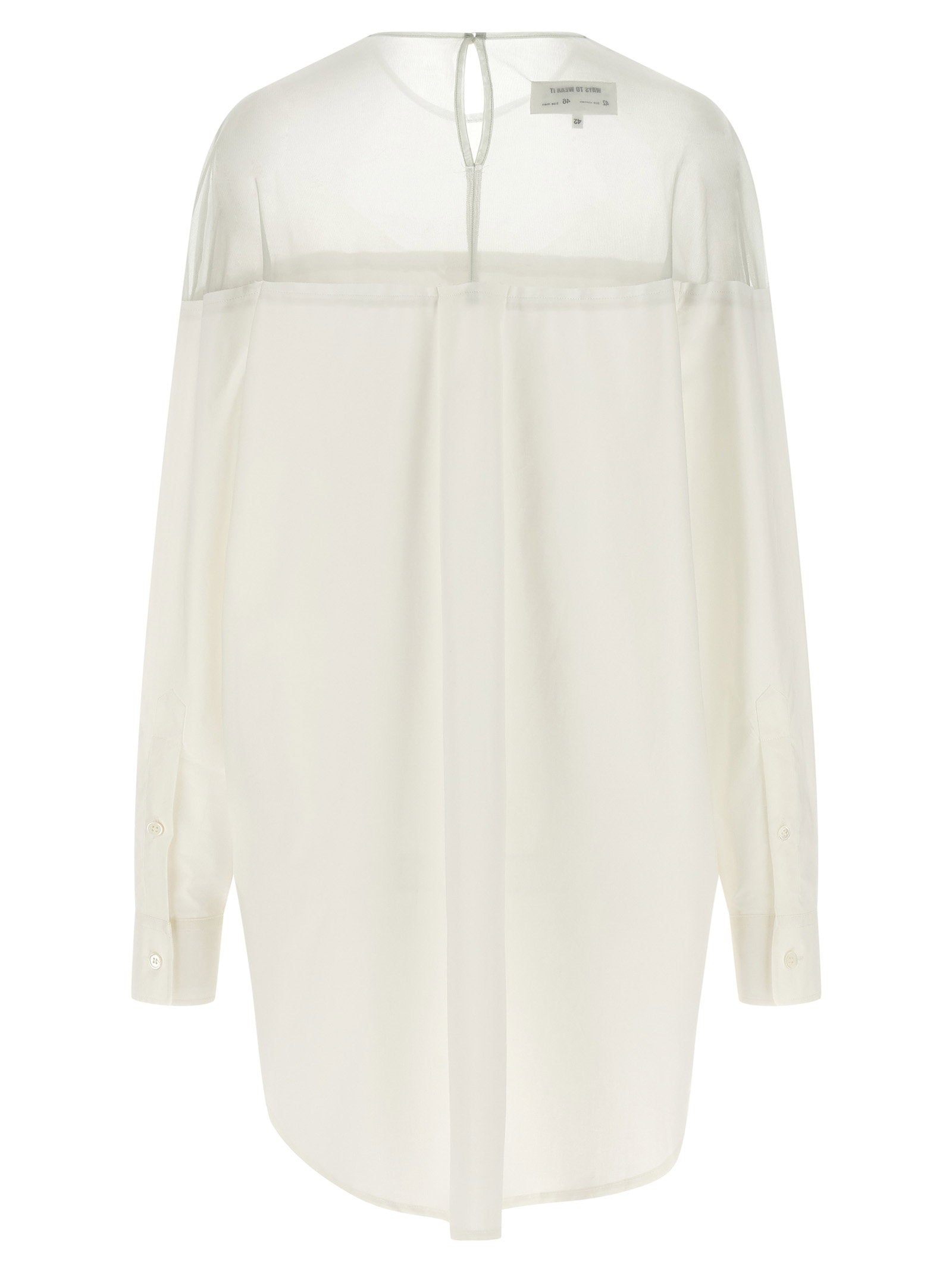 Mm6 Maison Margiela Tulle Insert Shirt – 100% cotton - view 2