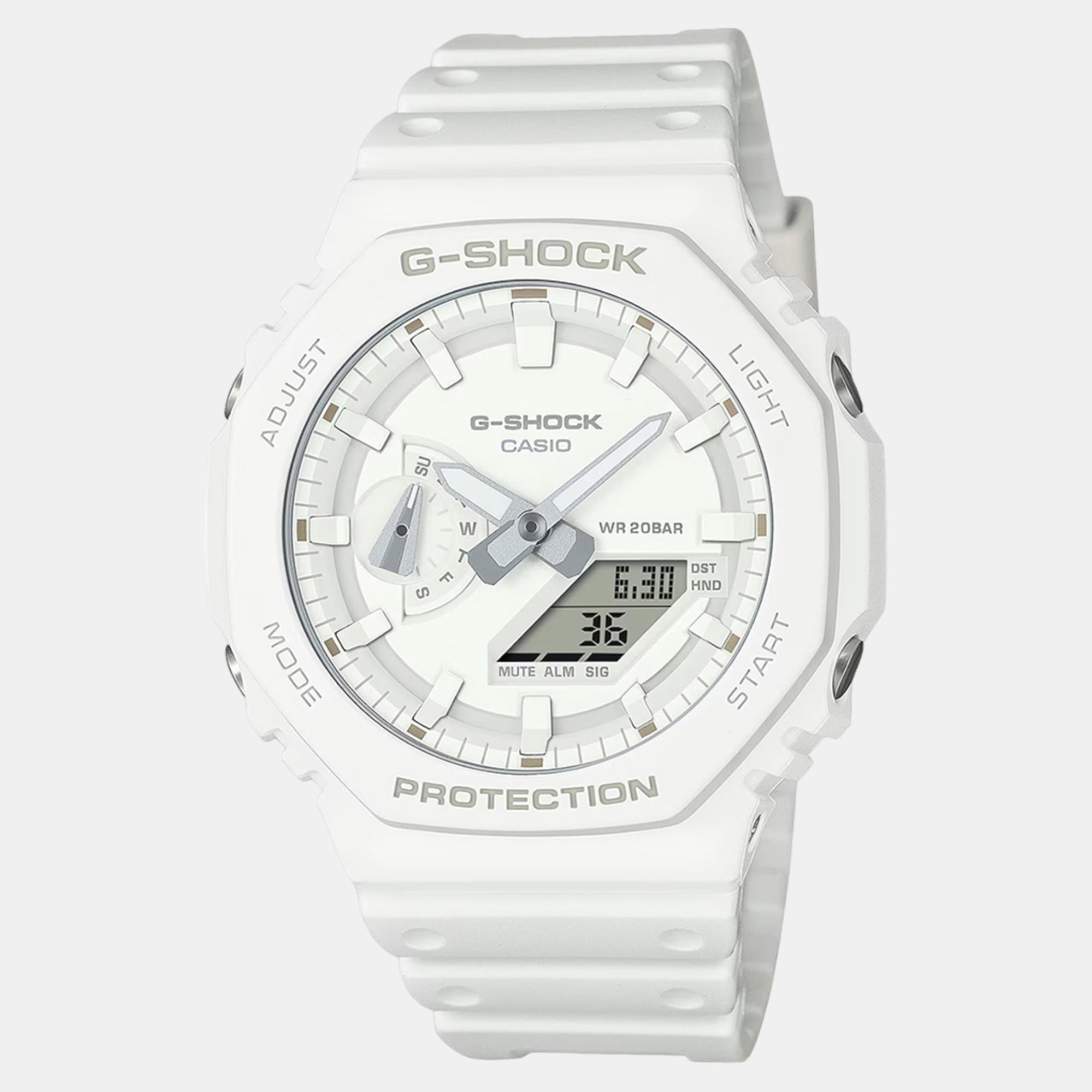Casio G-Shock Men Quartz White Dial Analog-Digital Resin Watch G1522
