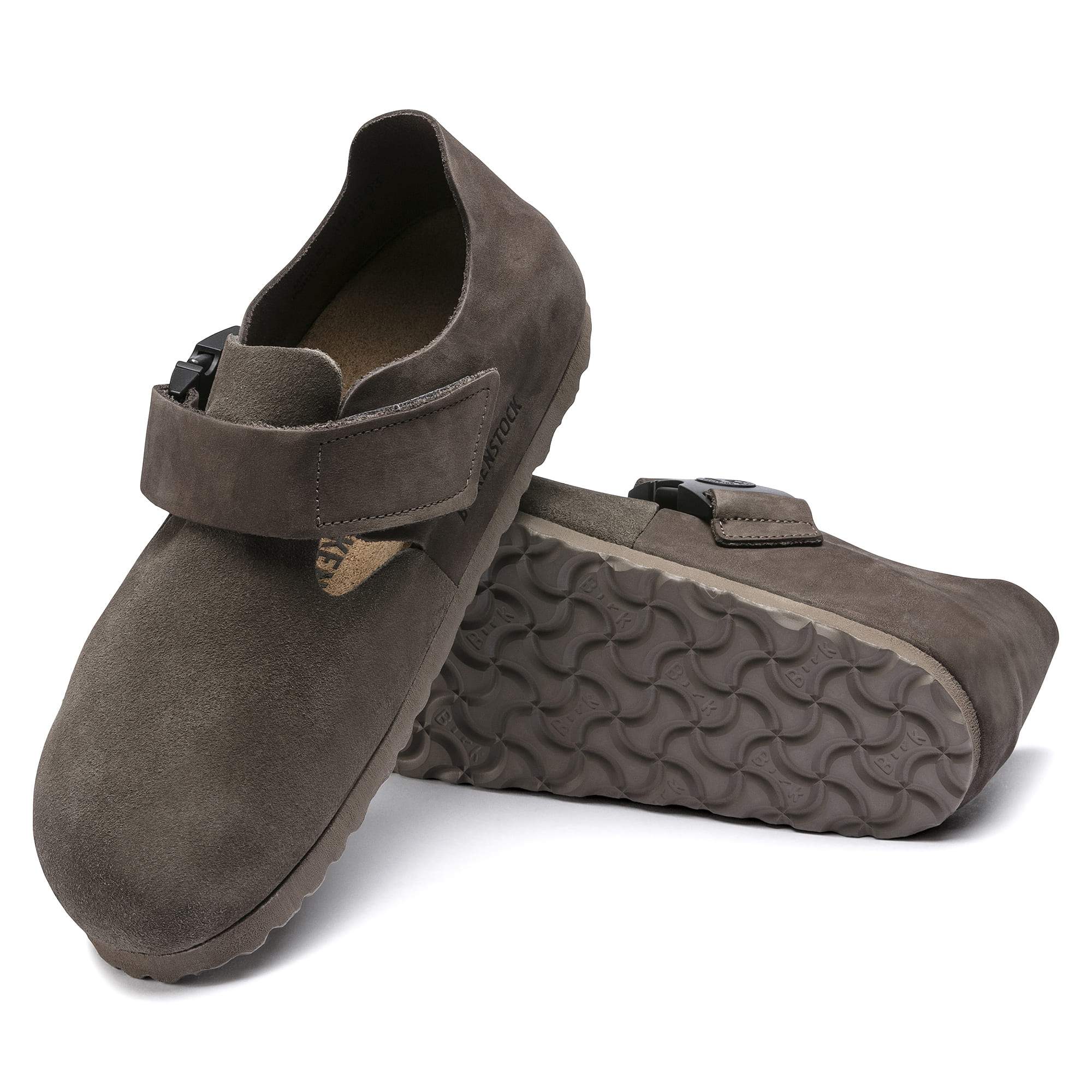 Birkenstock London Tech Suede Leather – Gray Gray/Gunmetal
