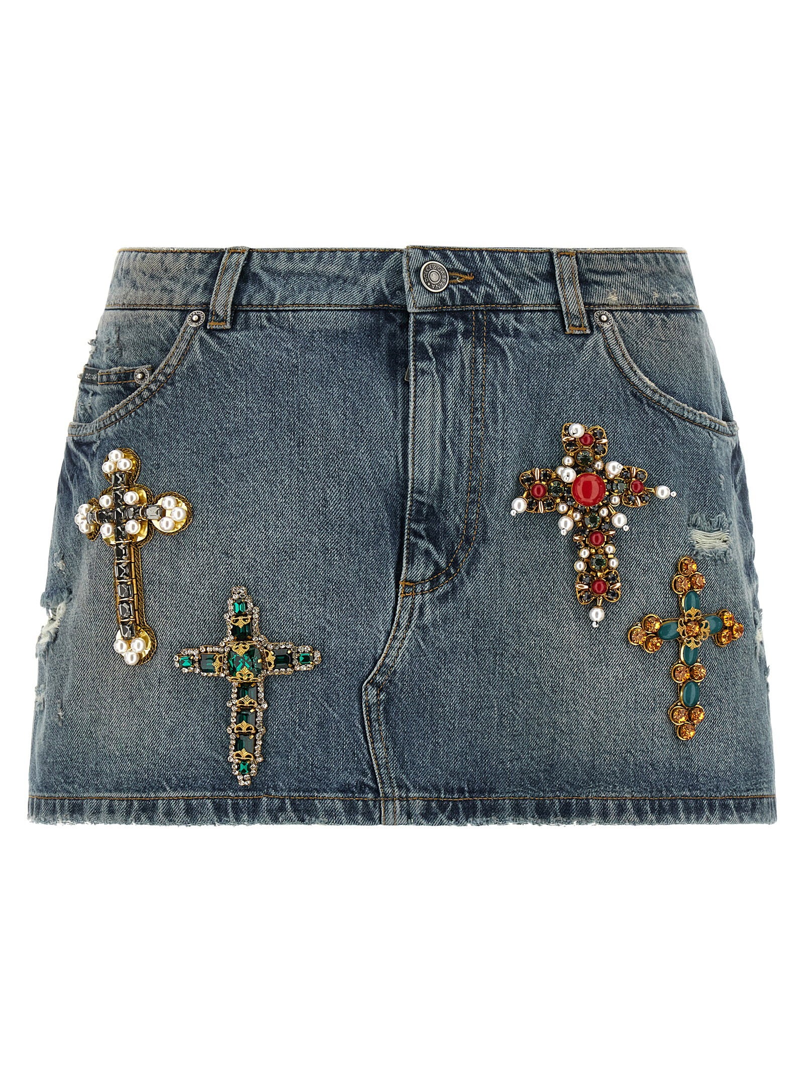 Dolce & Gabbana Embroidery Skirt – 100% cotton