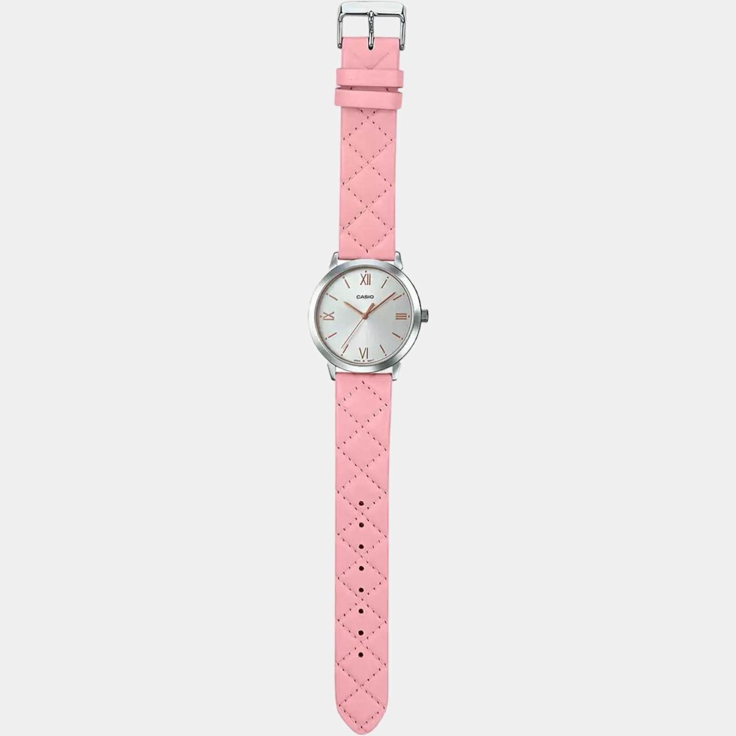 Casio Enticer Women Quartz Silver Dial Analog Leather Watch A1483 - view 6