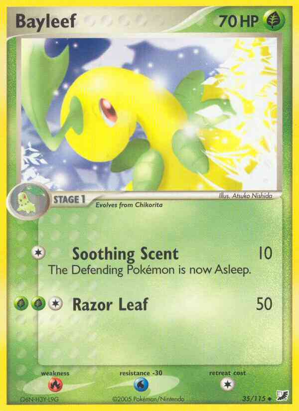 Uncommon ex10-35 non-holo – Pokémon Bayleef - 35/115 - Uncommon [ex10-35] [Non-Holo]