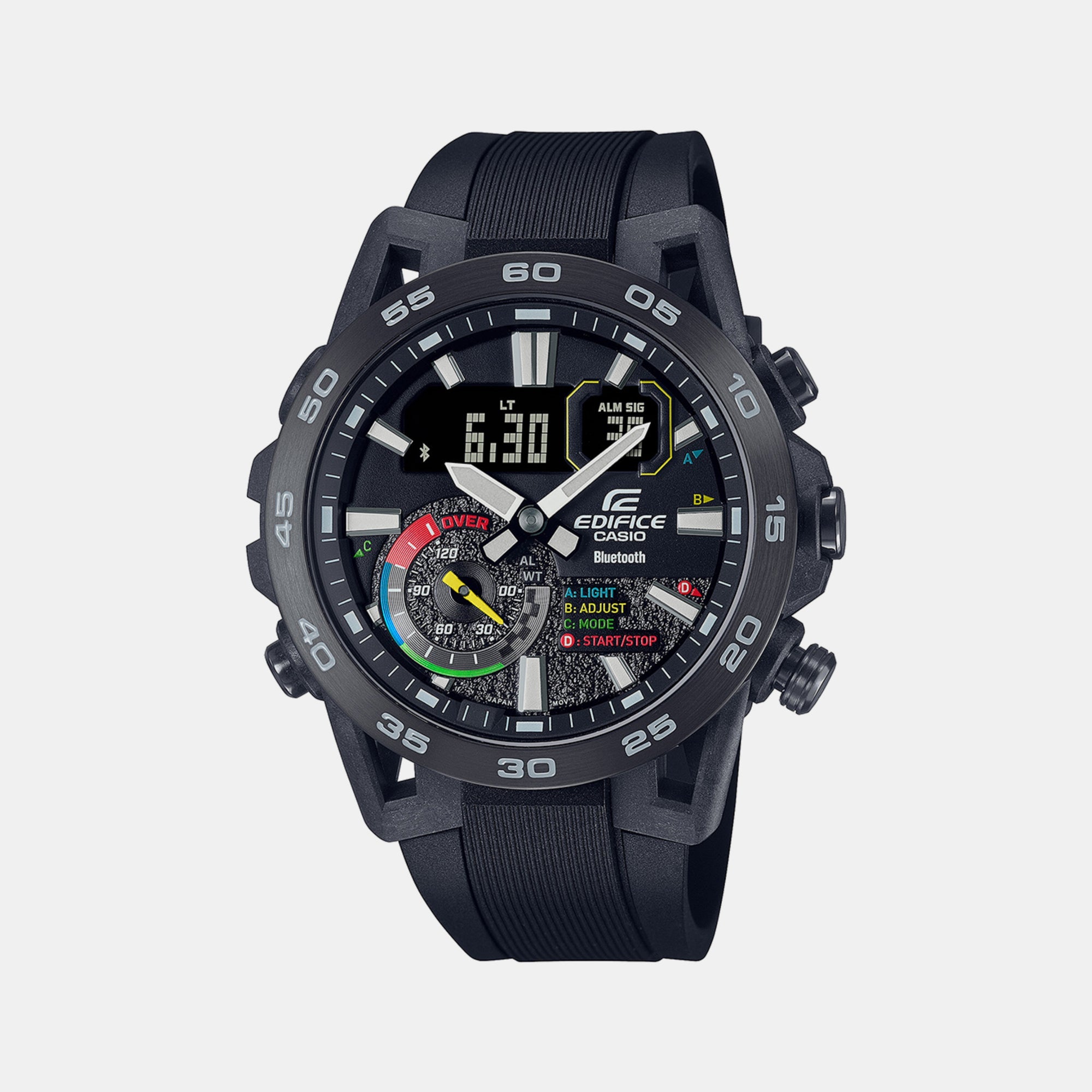 Casio Edifice Men Quartz Black Dial Analog-Digital Resin Watch ED577