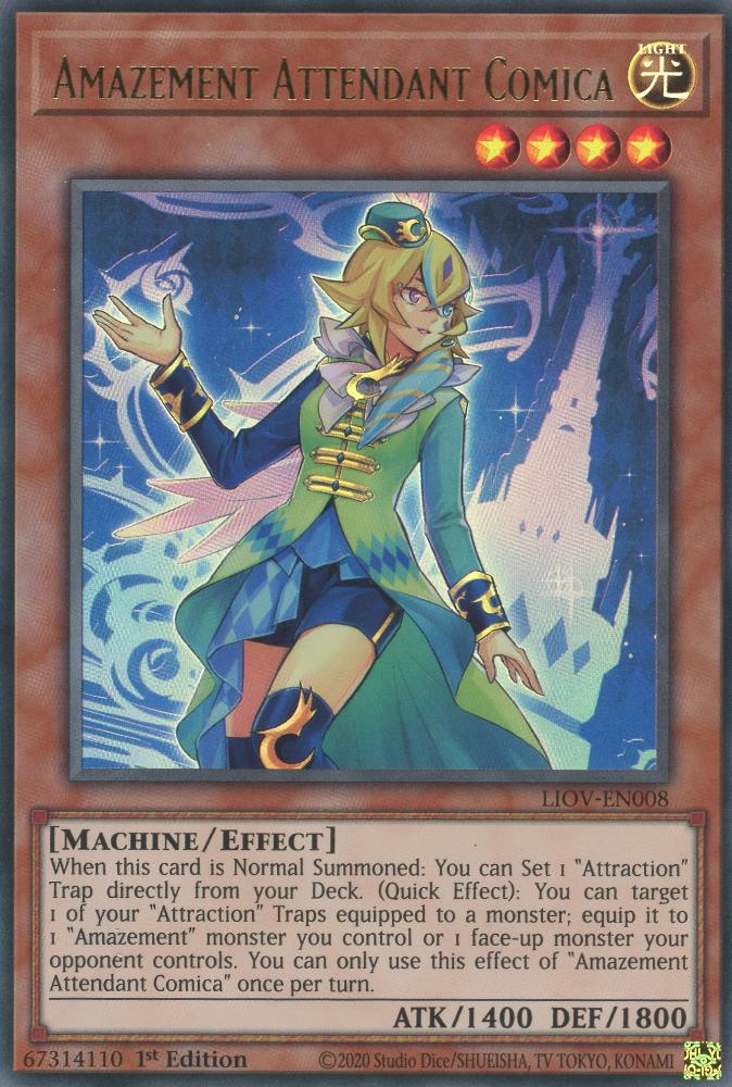 Yu-Gi-Oh! Amazement Attendant Comica - LIOV-EN008 - Ultra Rare - 1st Edition