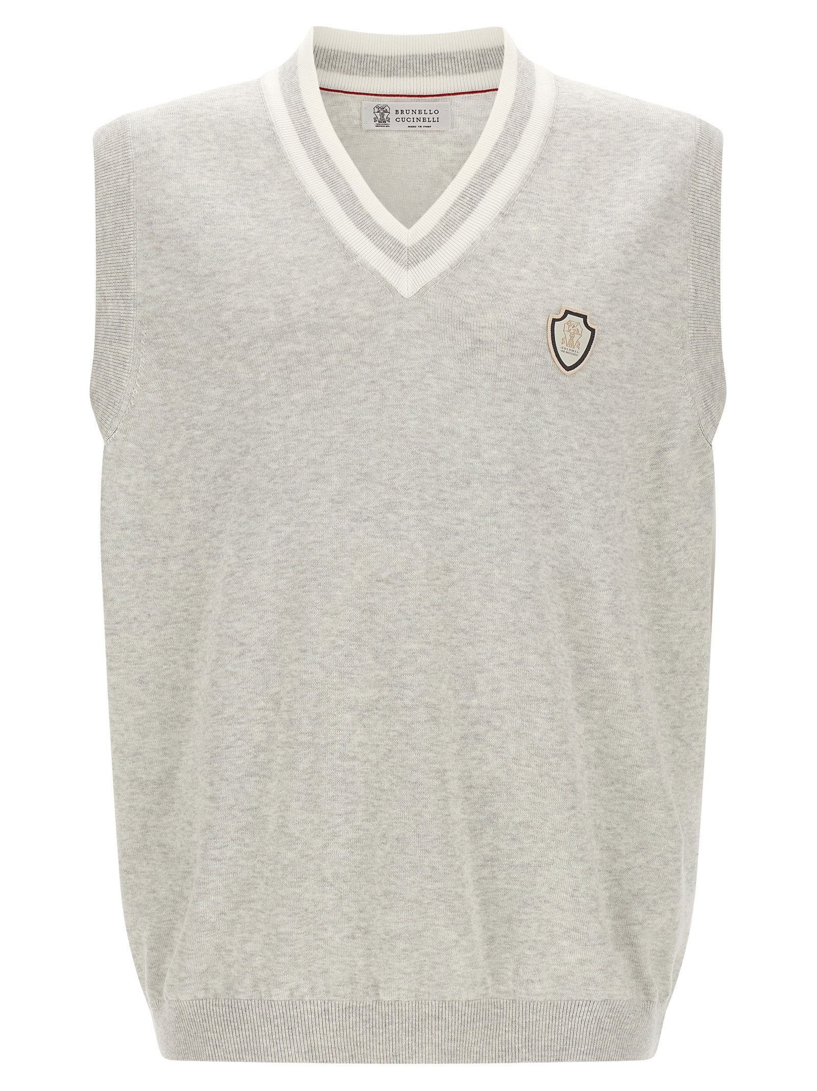 Brunello Cucinelli Heraldic Logo Vest – 100% cotton