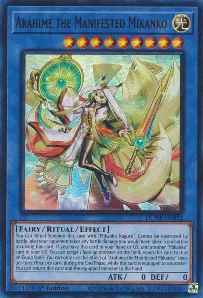 Yu-Gi-Oh! Arahime the Manifested Mikanko - DUNE-EN032 - Ultra Rare - 1st Edition