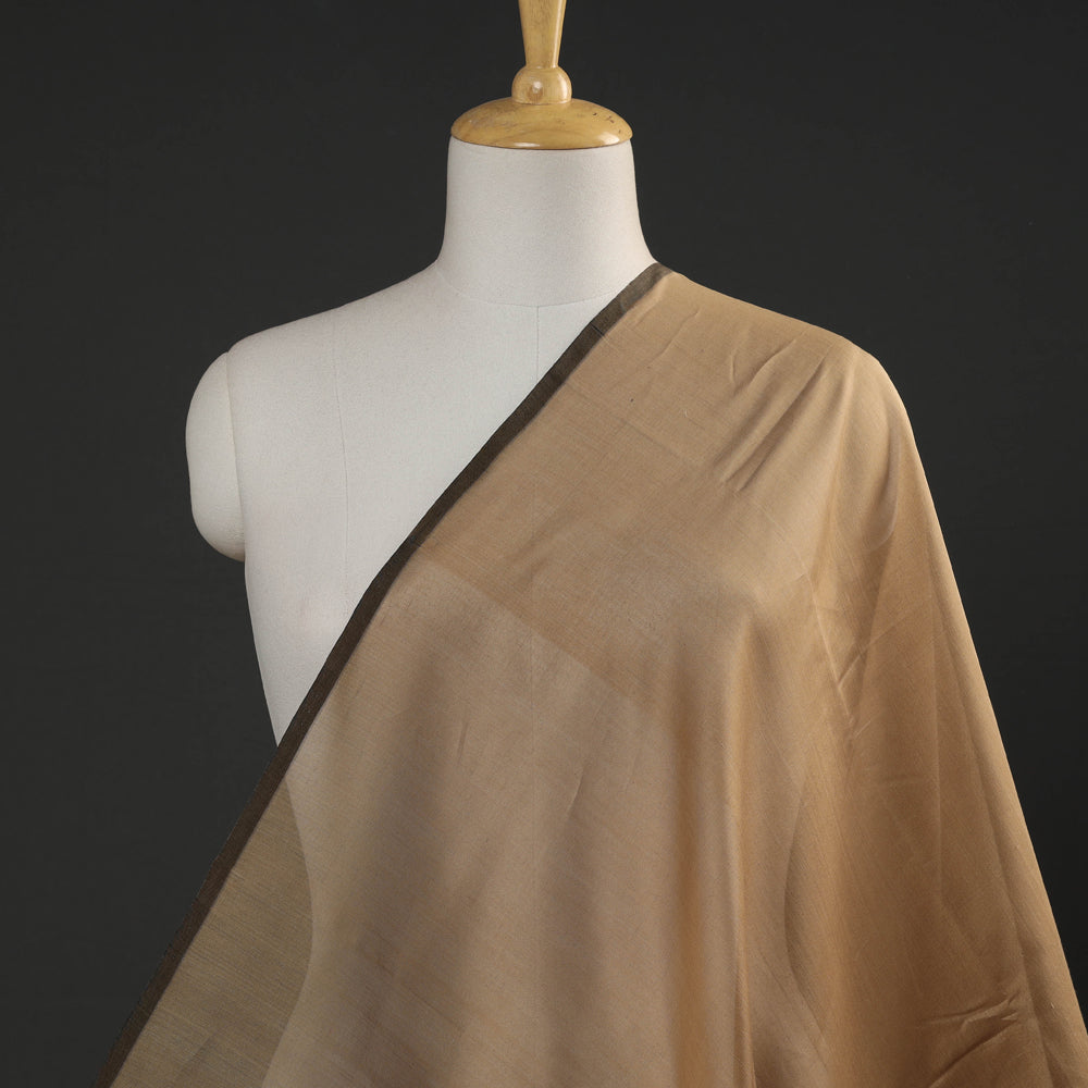 ITOKRI CRAFTS INITIATIVE Brown - Maheshwari Silk Cotton Pure Handloom Fabric