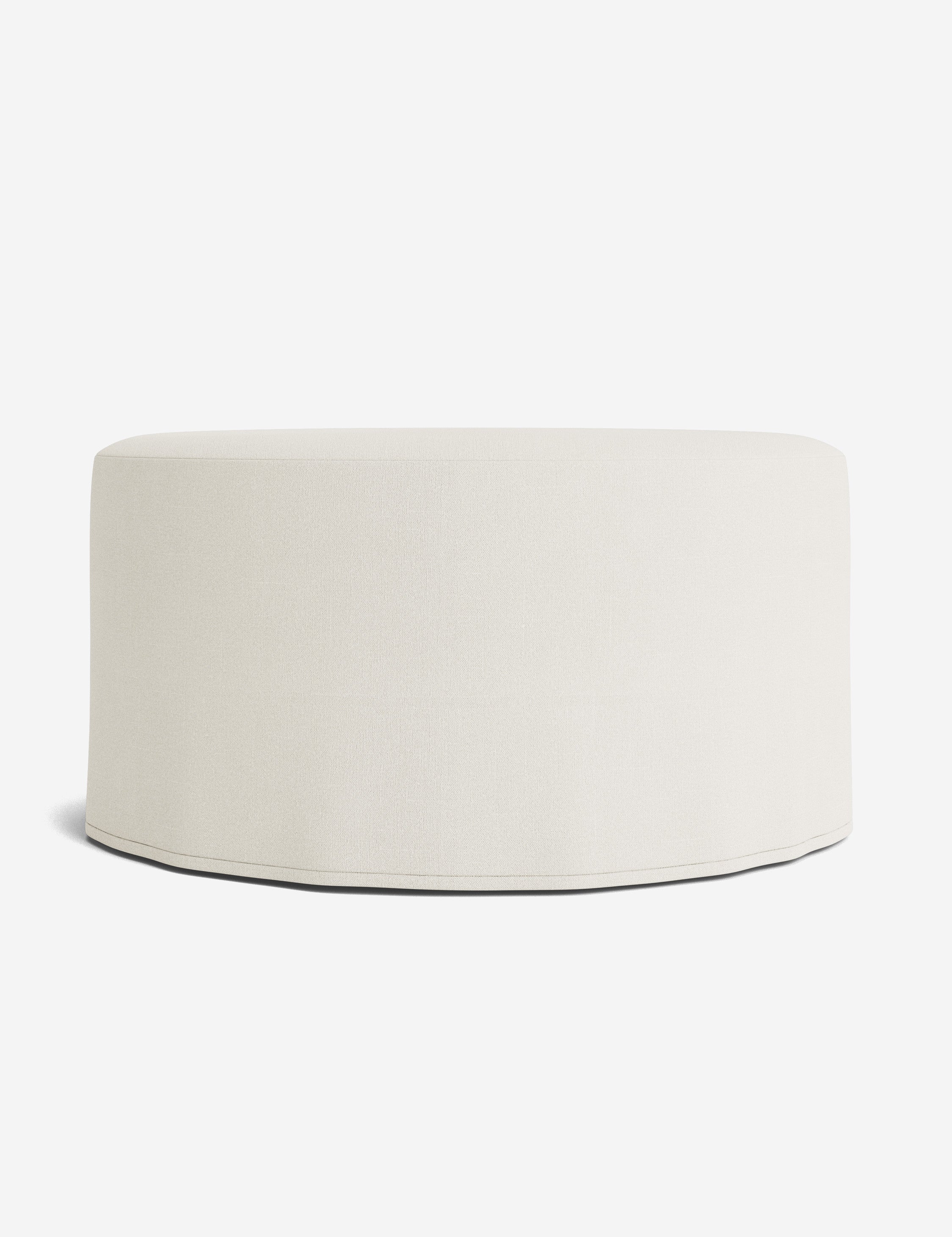 Lulu and Georgia Portola Slipcover Round Ottoman - view 44