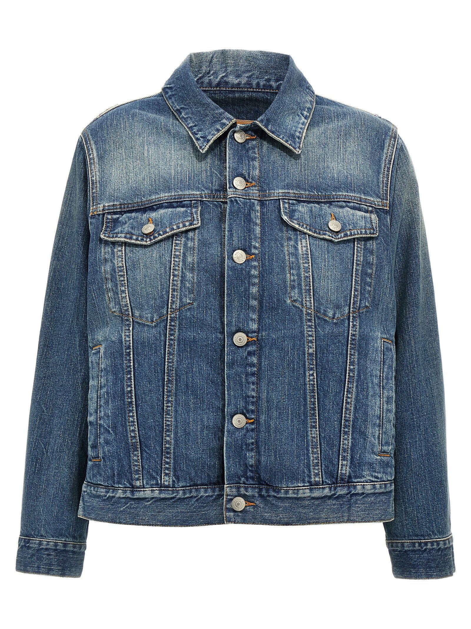 Mm6 Maison Margiela Layered Denim Jacket – 100% cotton