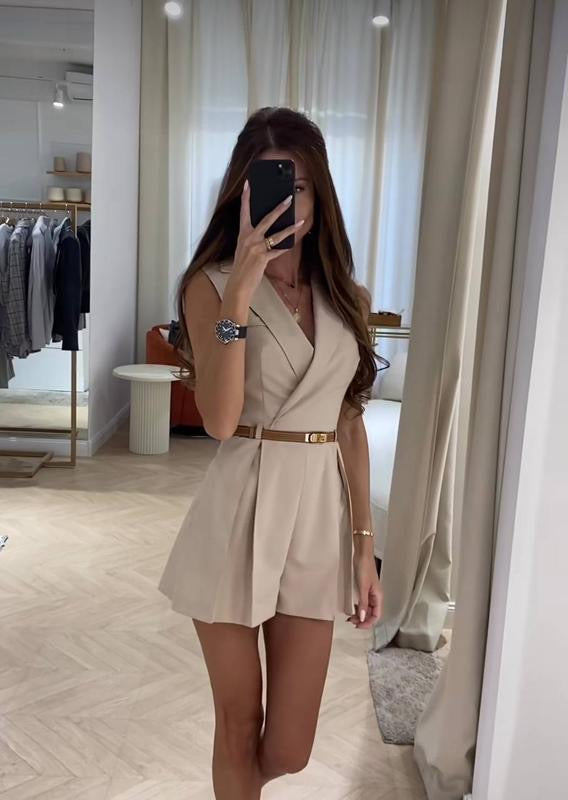 Alamode By Akanksha Vaco Statement Romper with belt - view 6