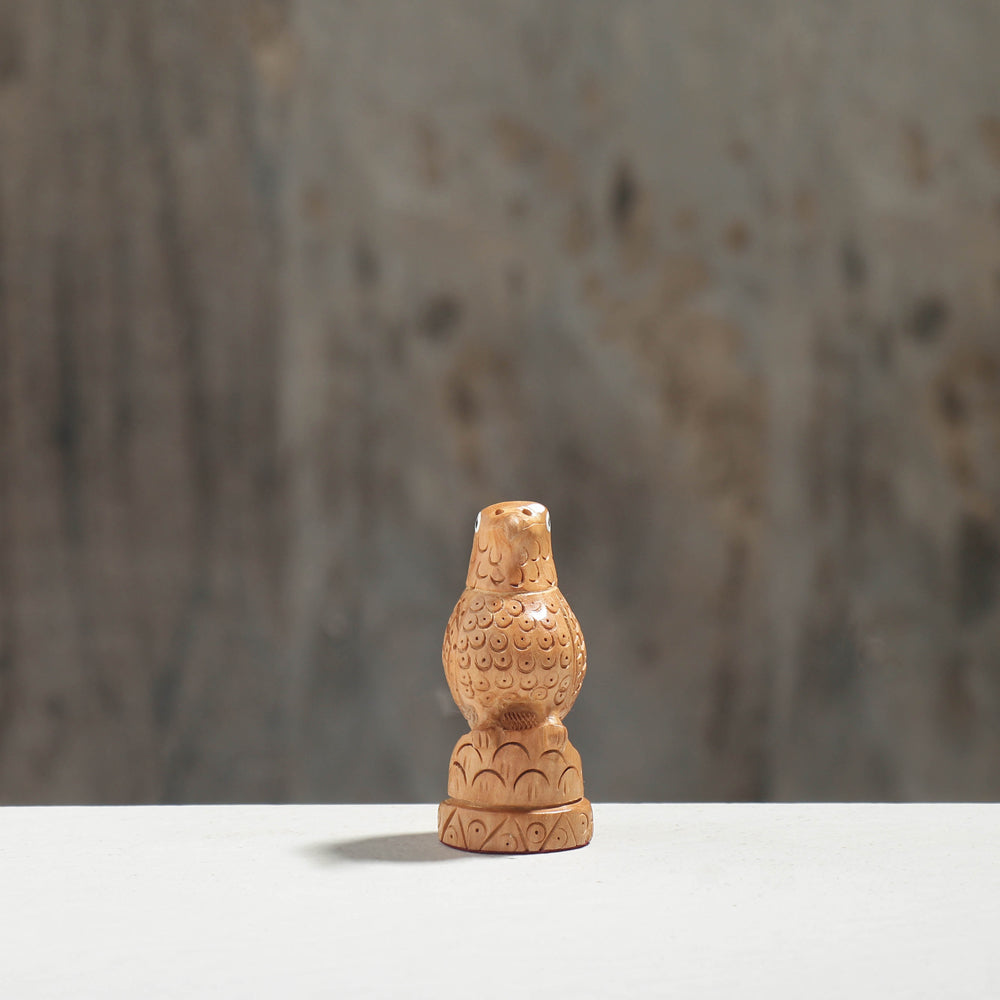 NEERAJ BONDWAL Bird - Hand Carved Kadam Wood Sculpture (3 in) - view 2