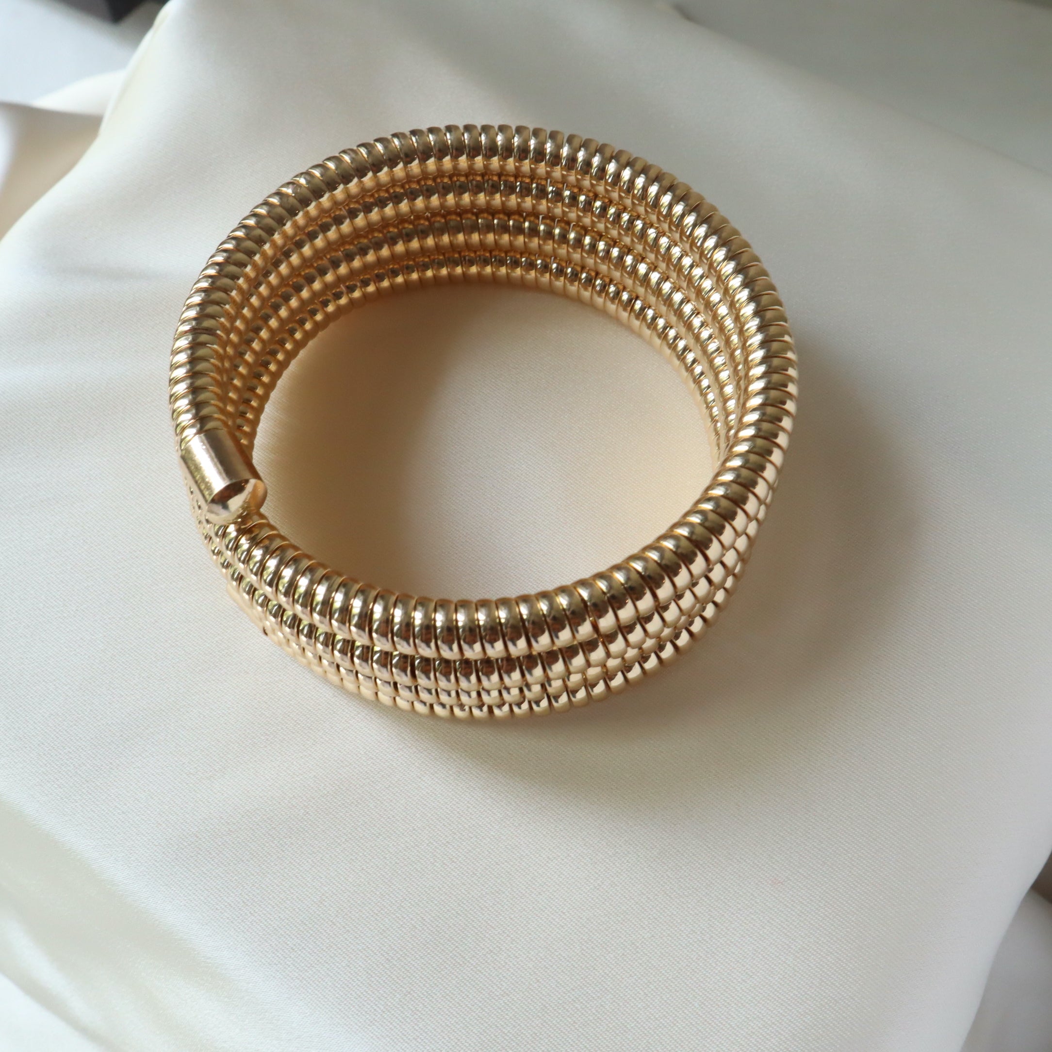 Ash Designs Big Spiral 18K Gold Plated Bangle - view 3