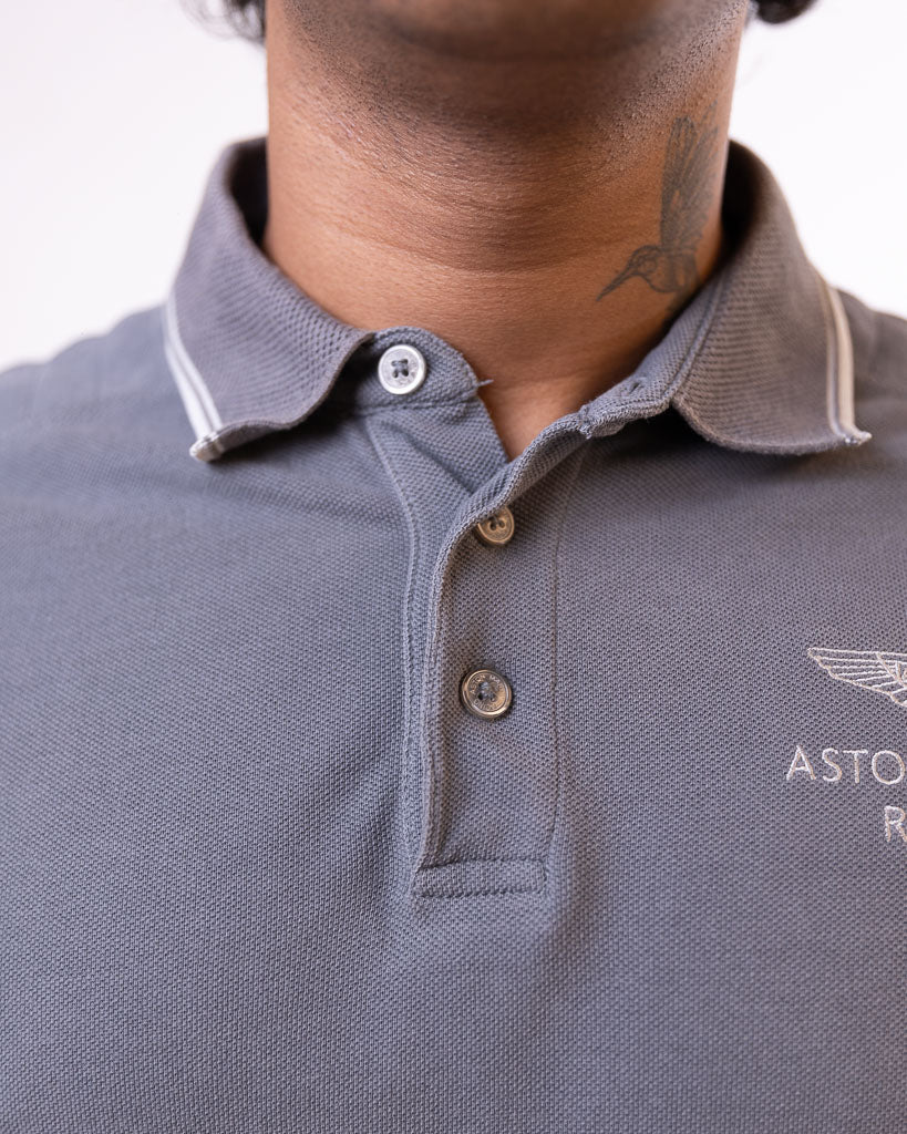 Hackett Aston Men's Martin Racing Polo T-Shirt - Grey - view 3